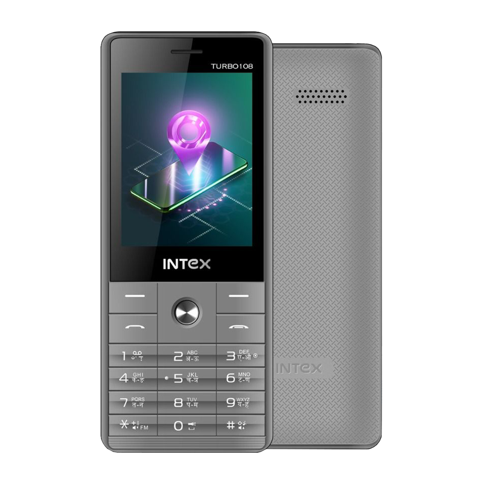 

Intex Turbo 108+ (32MB, Dual SIM, Rear Camera, Grey), No color