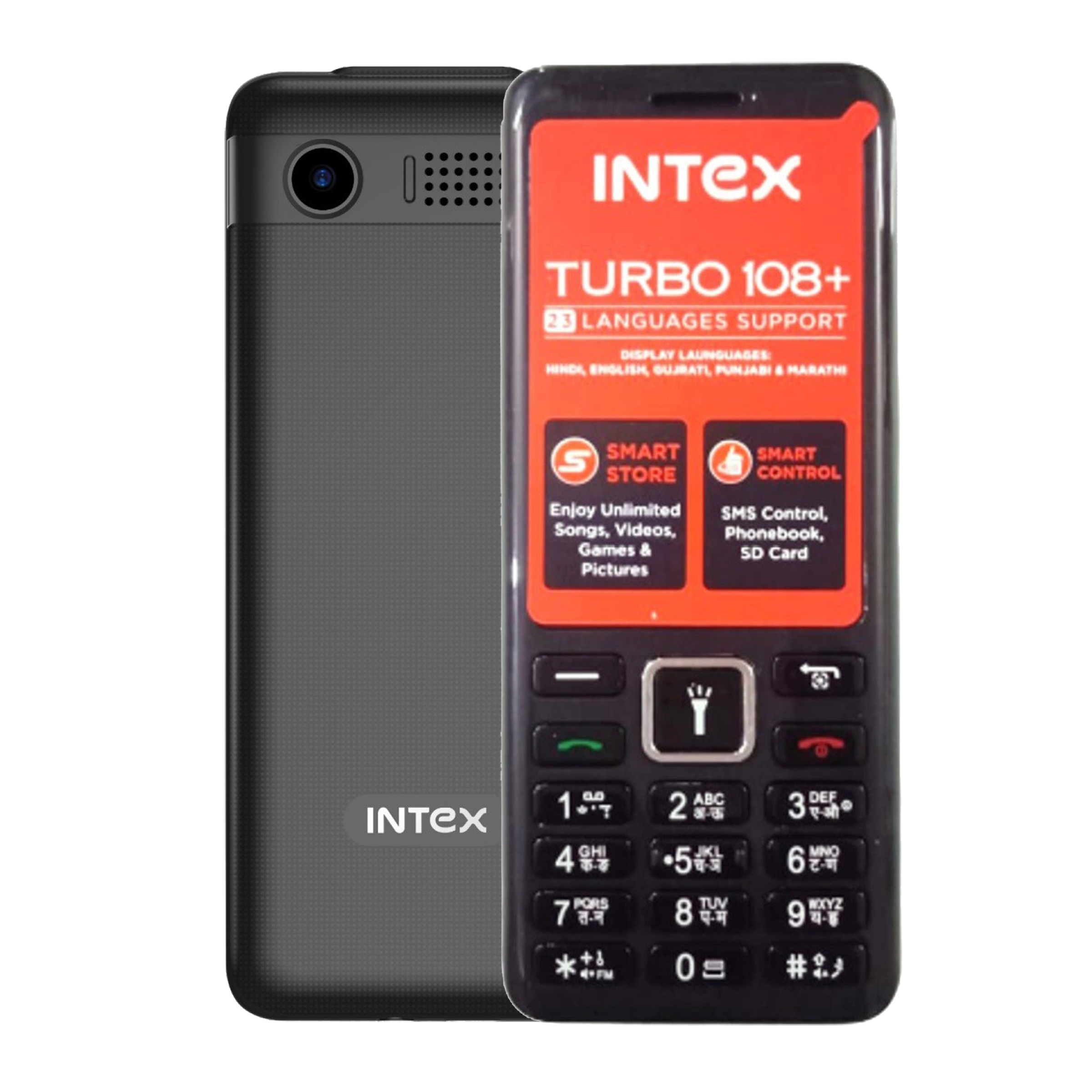 Intex Turbo 108+ (32MB, Dual SIM, Rear Camera, Black)_1