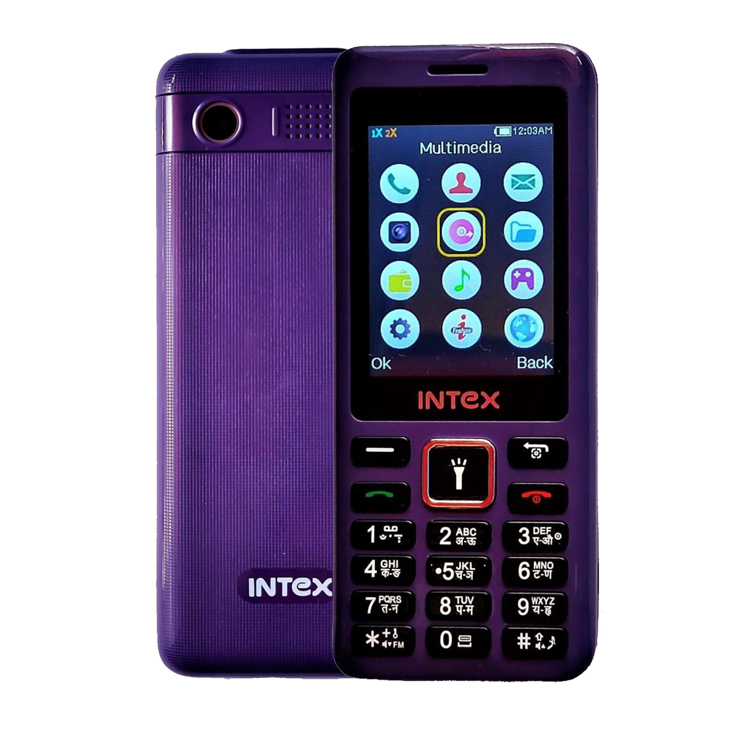 Intex Turbo 108+ (32MB, Dual SIM, Rear Camera, Purple)_1