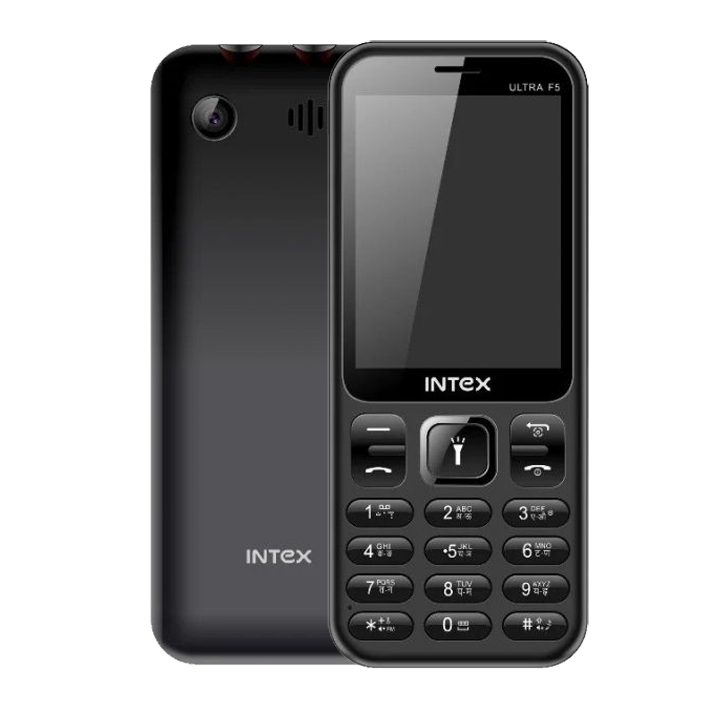 Intex Ultra F5 (10MB, Dual SIM, Rear Camera, Black)_1