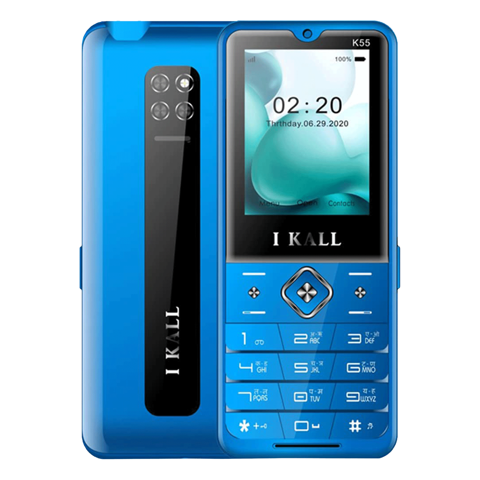 

I KALL K55 (32MB, Dual SIM, Rear Camera, Blue), No color