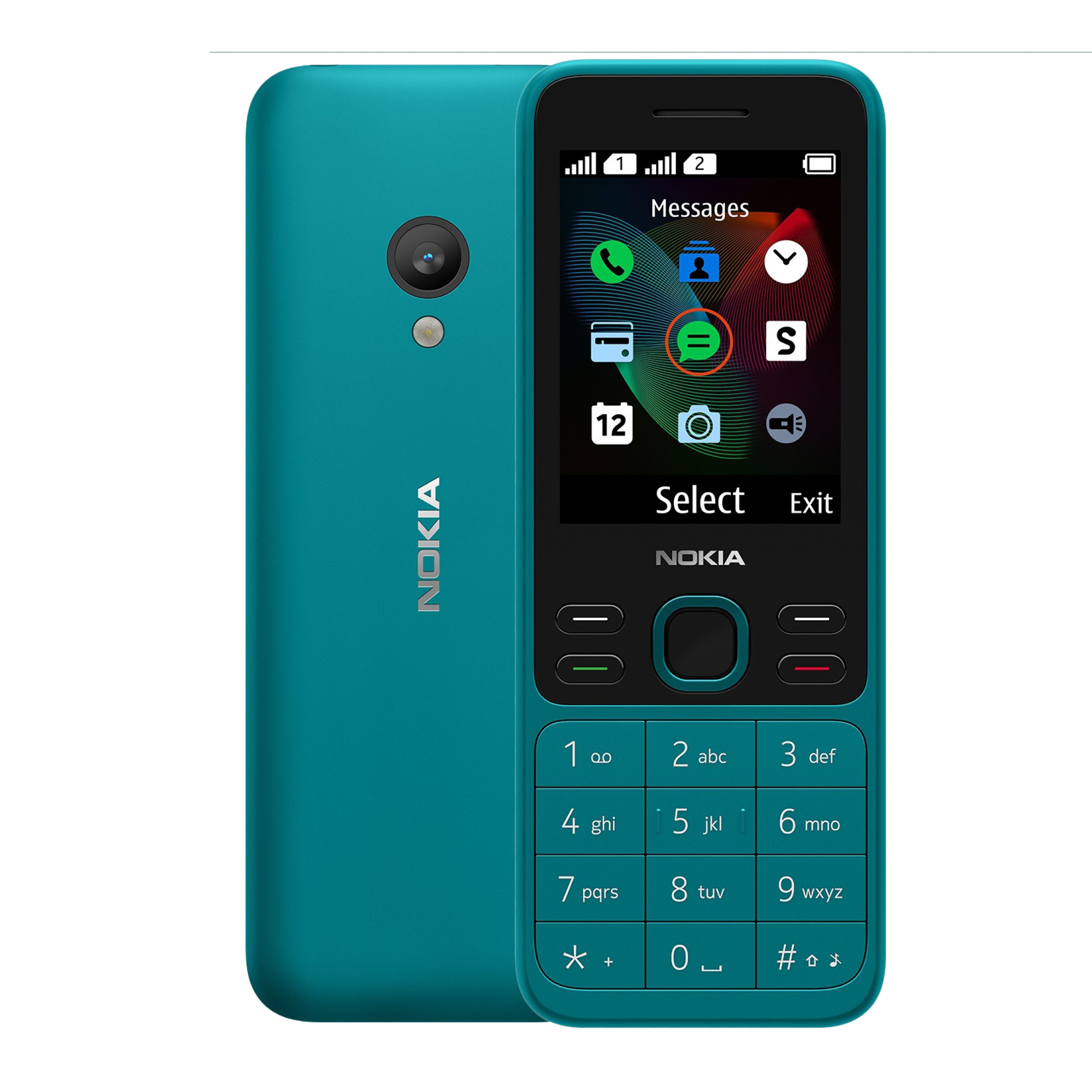 Nokia 150 12GMNE21A01 (4MB, Dual SIM, Rear Camera, Cyan)_1
