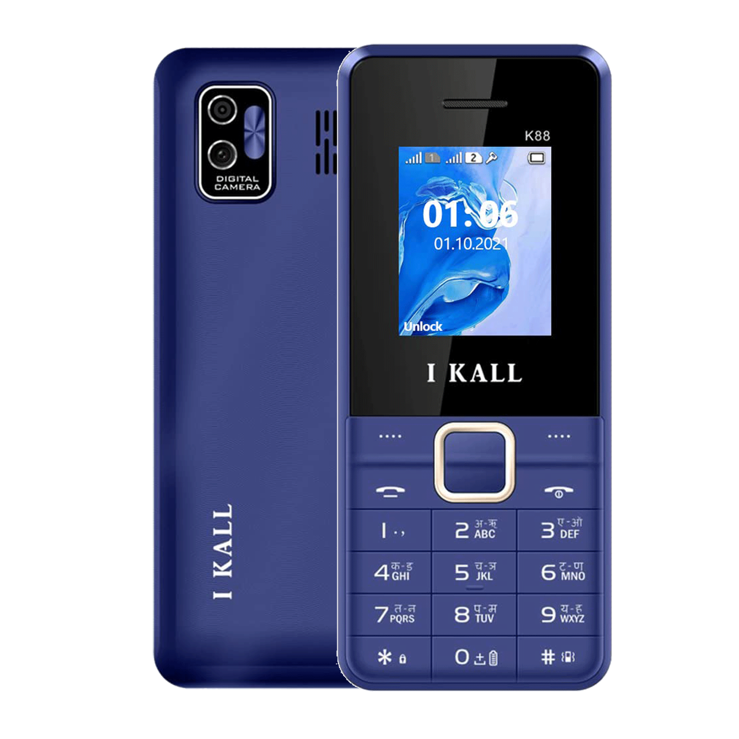 

I KALL K88 (32MB, Dual SIM, Rear Camera, Dark Blue), No color