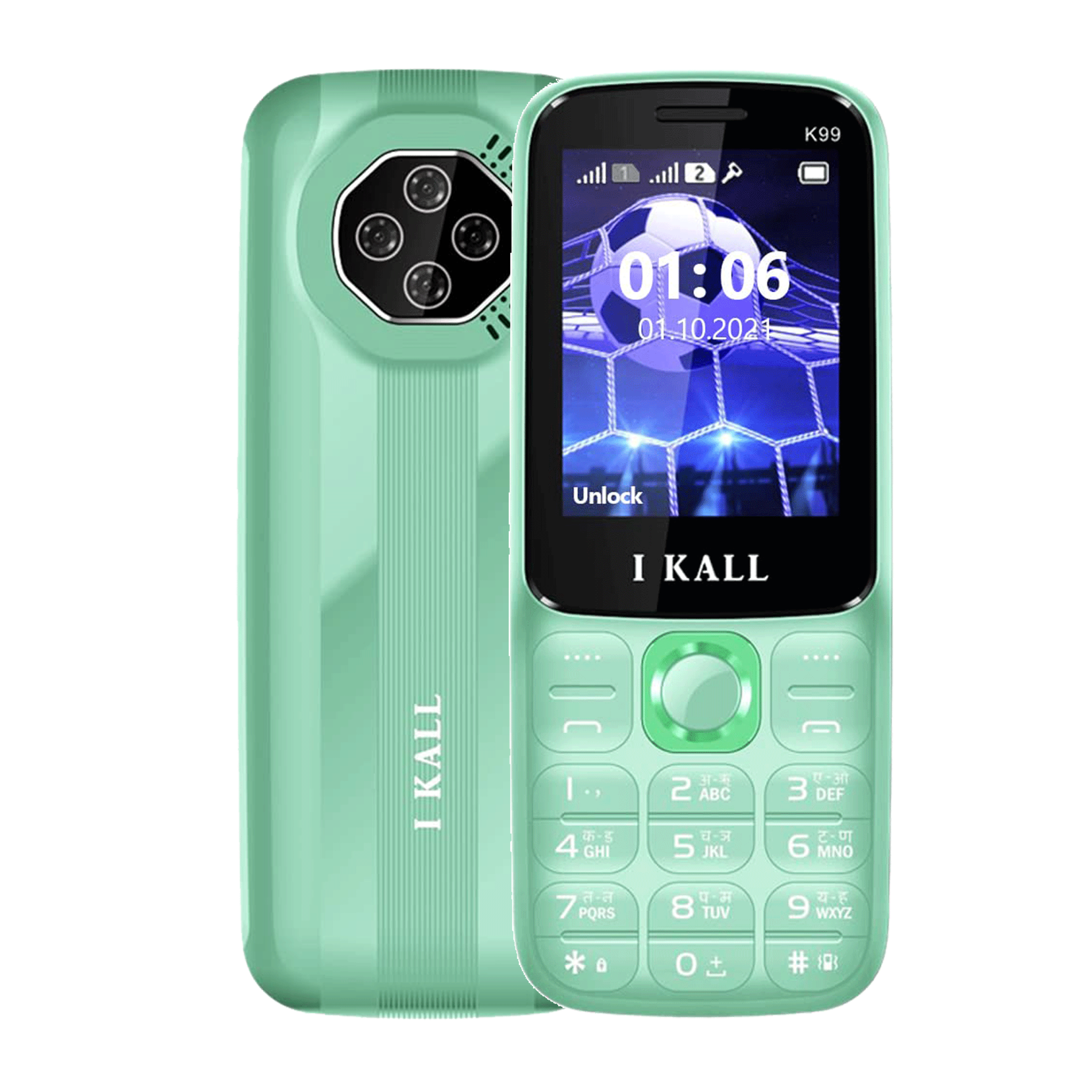 

I KALL K99 (32MB, Dual SIM, Rear Camera, Cyan)