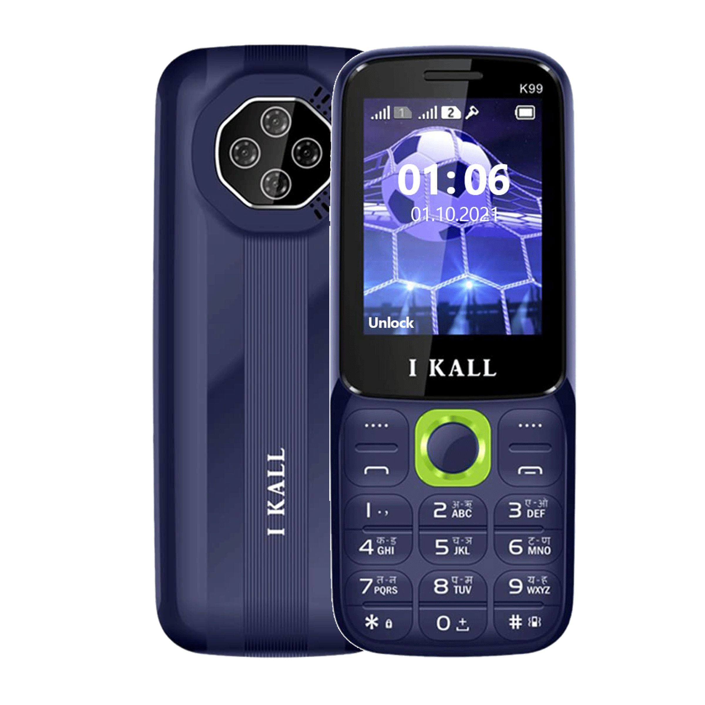 

I KALL K99 (32MB, Dual SIM, Rear Camera, Dark Blue), No color