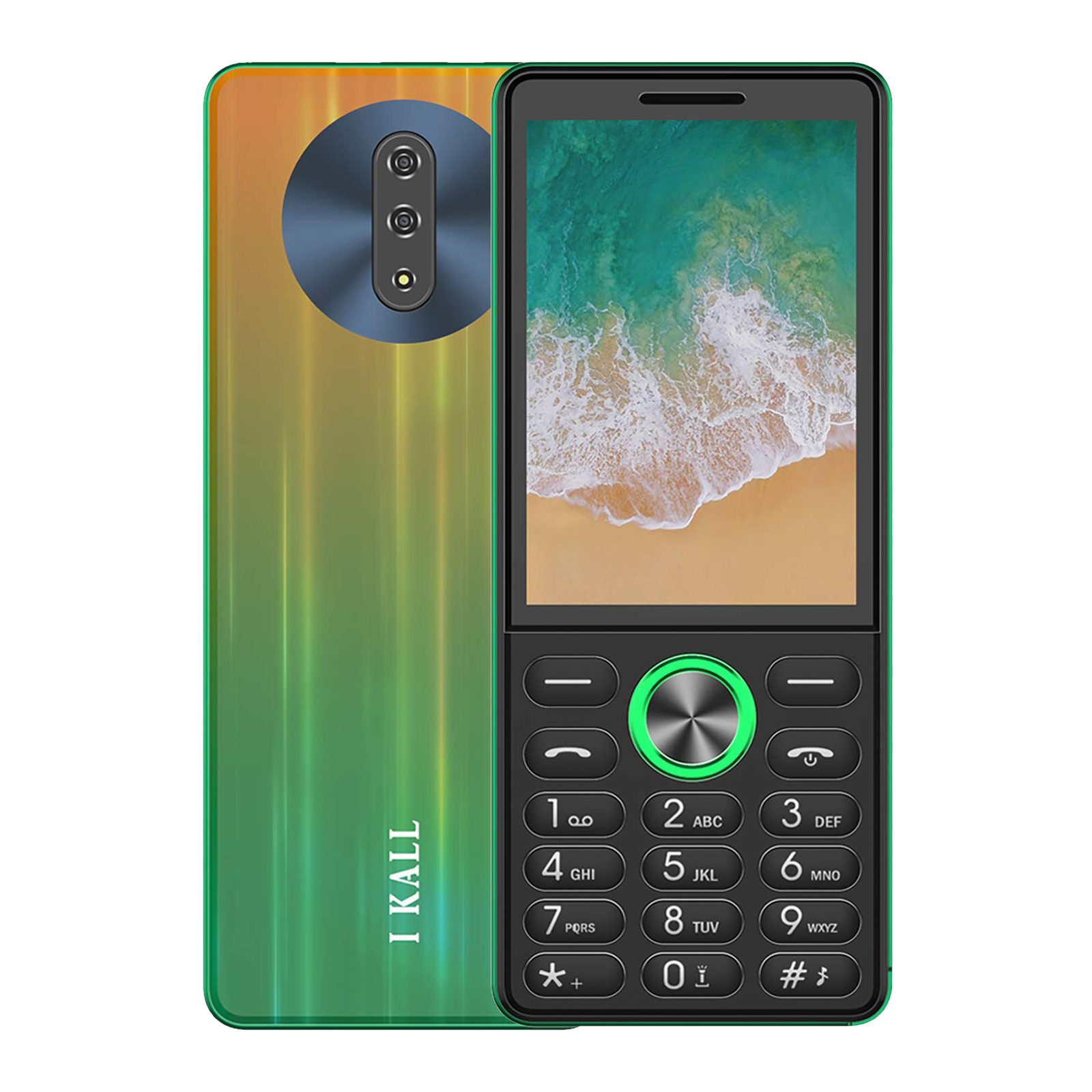 

I KALL K555 (64MB, Triple SIM, Rear Camera, Green), No color