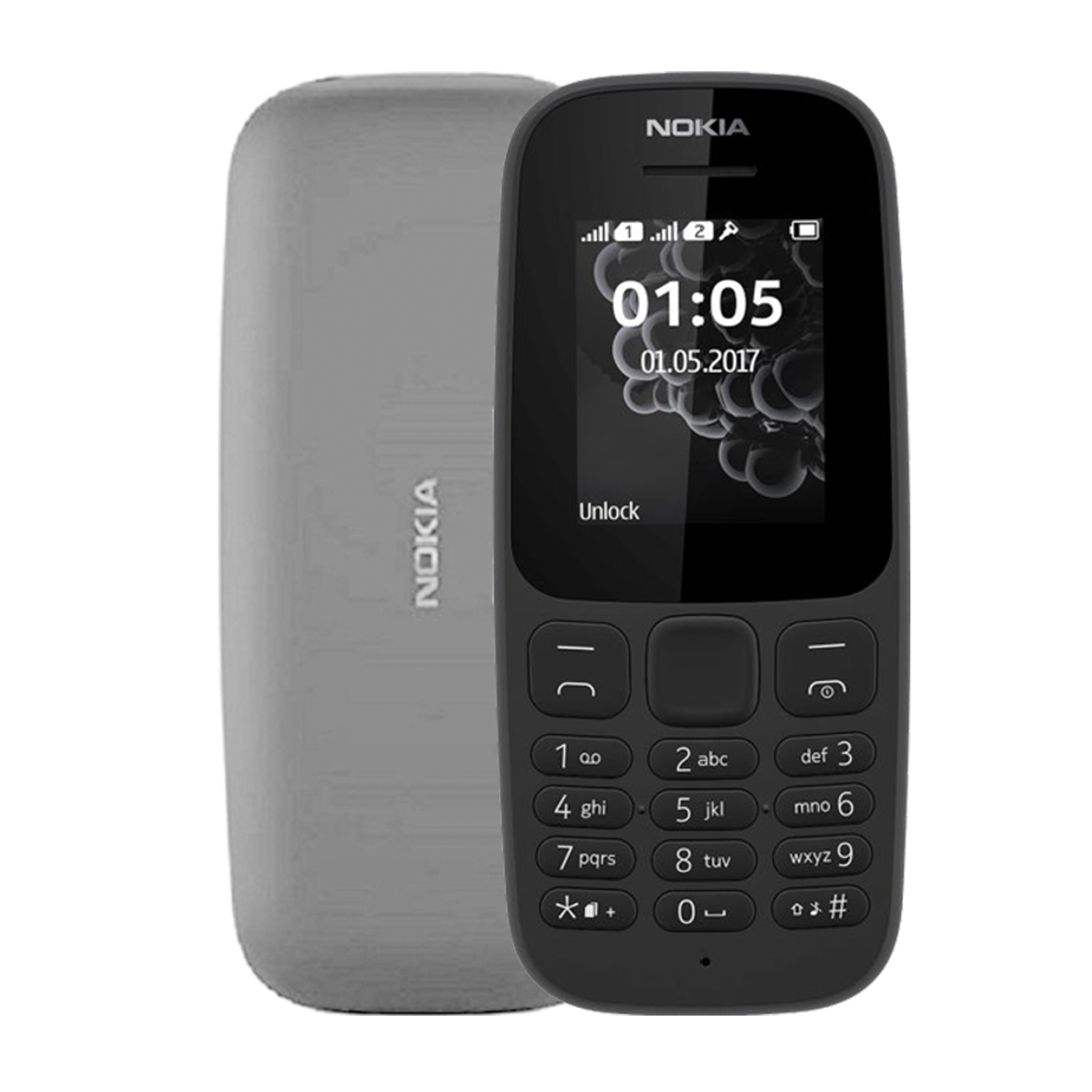 Nokia 105 DS (4MB, Dual SIM, FM Radio, Black)_1