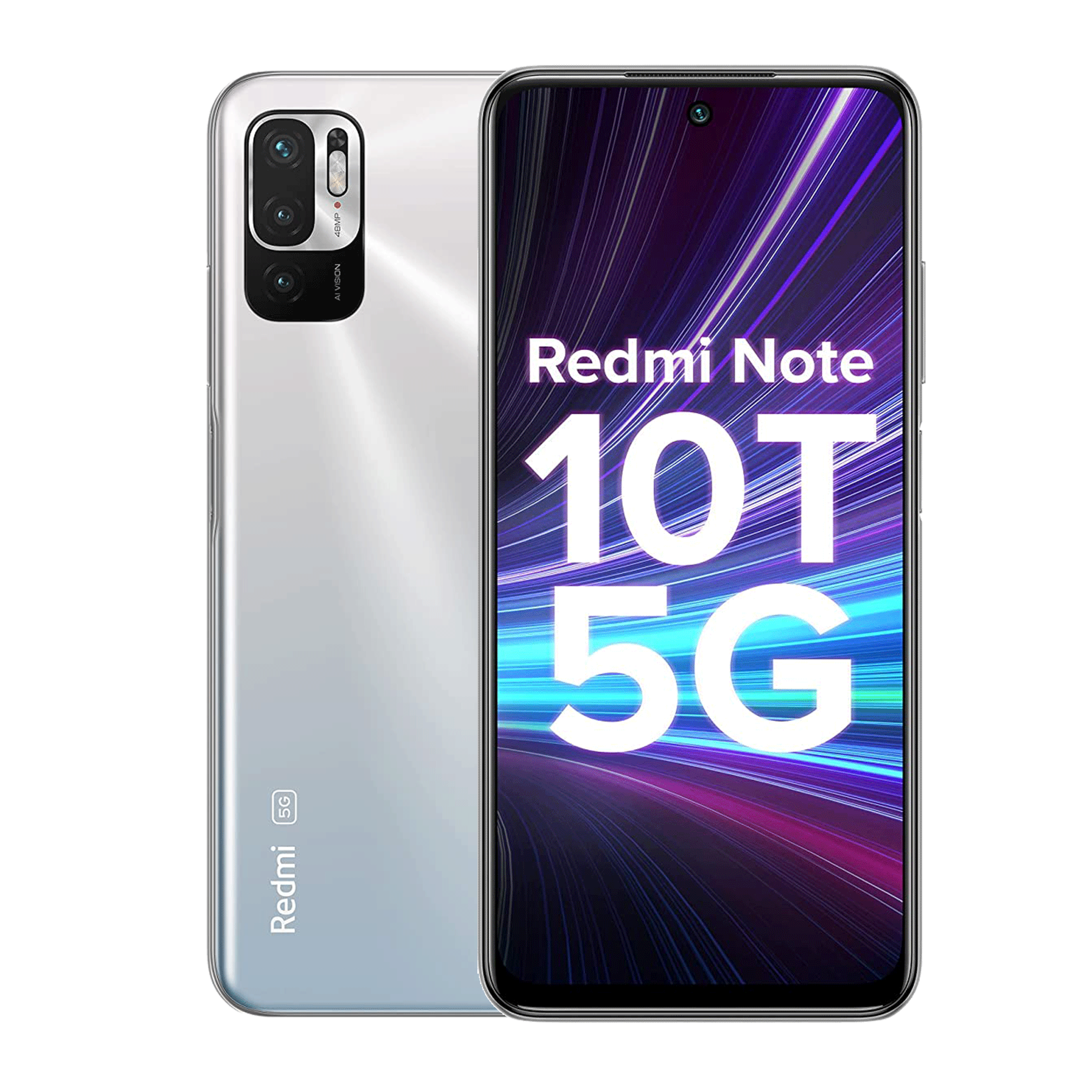 

Redmi Note 10T 5G (6GB RAM, 128GB, Silver), No color