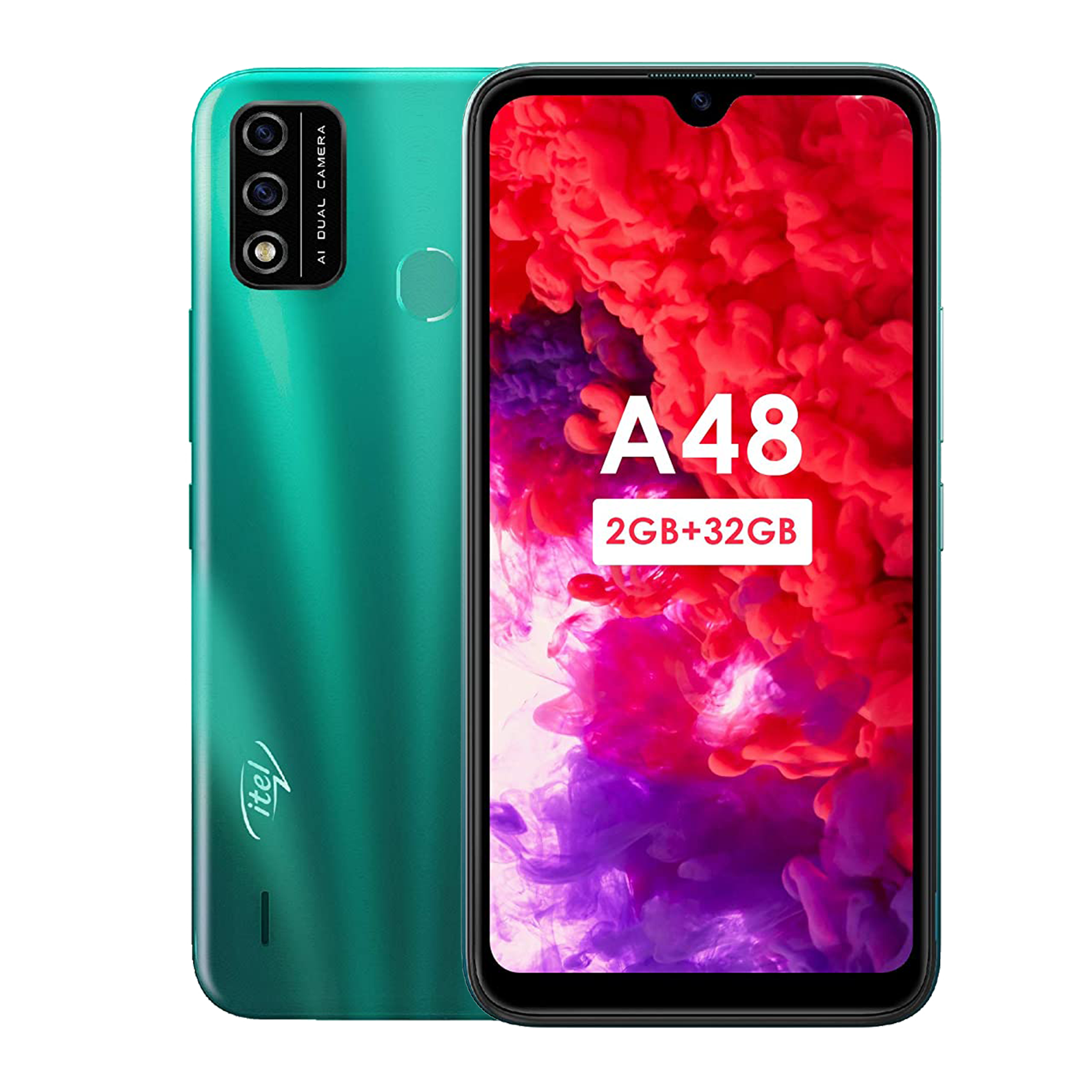 

Itel A48 (2GB RAM, 32GB, Green), No color