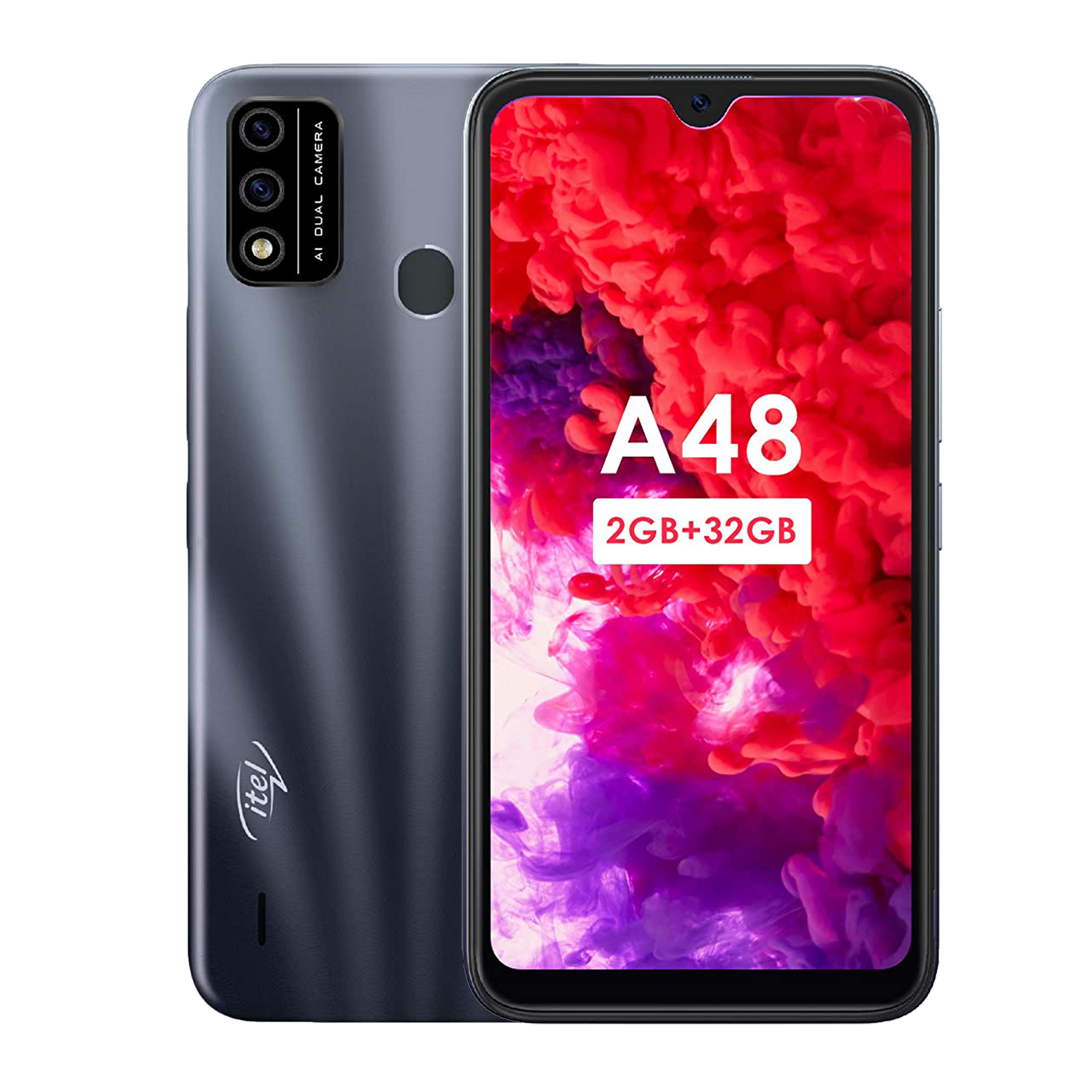 

Itel A48 (2GB RAM, 32GB, Black), No color