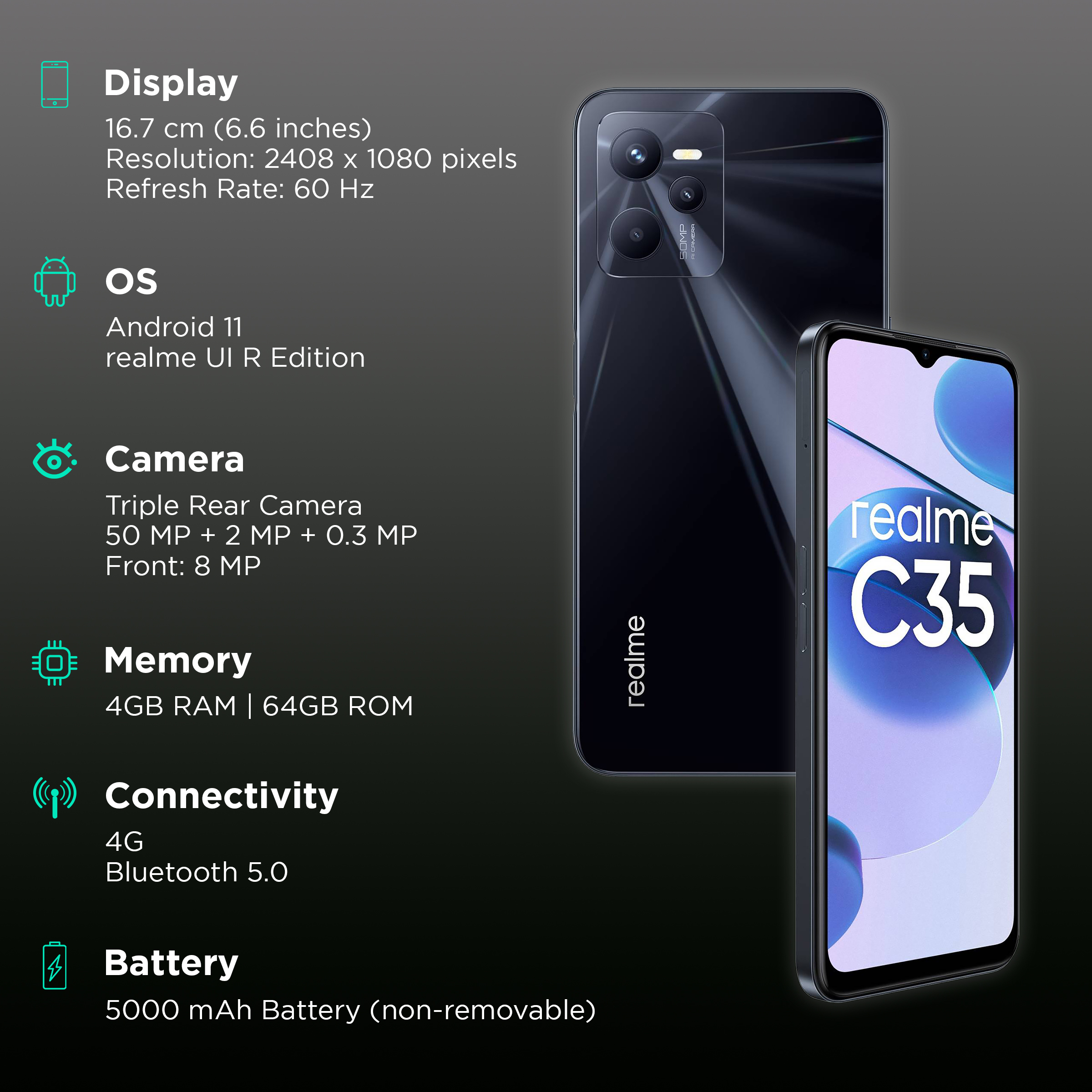 realme c35 gray color