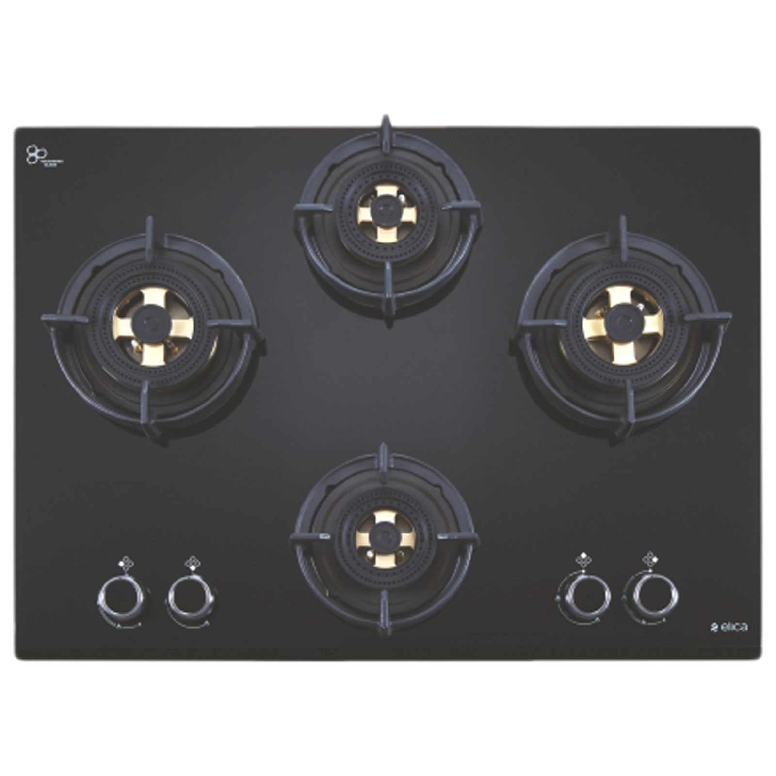 Elica DFS FB MFC Series 4 Burner Built-in Gas Hob (Automatic Ignition, 3413, Black)_1