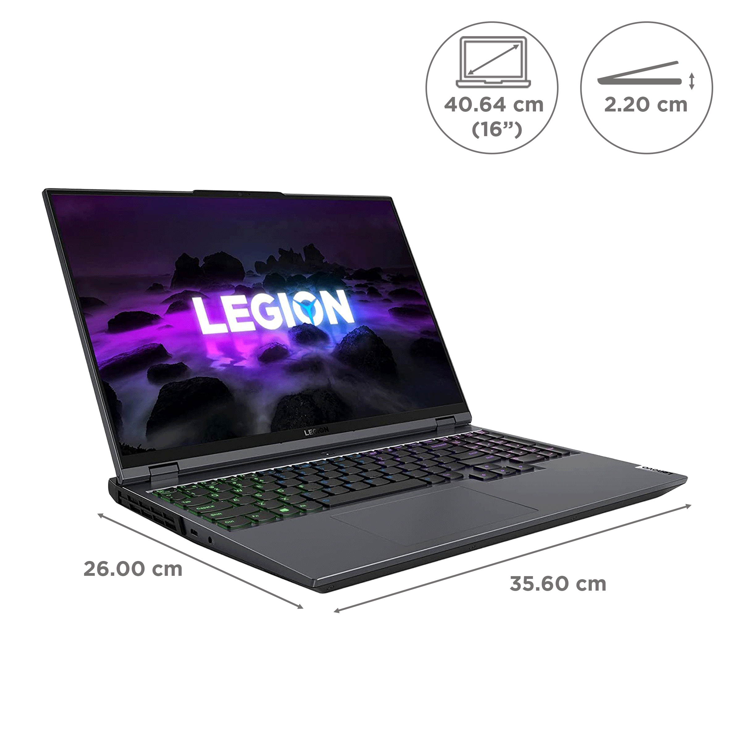 Lenovo Legion 5 Pro AMD Ryzen 7 (16 inch, 32GB, 1TB, Windows 11, MS Office 2021, NVIDIA RTX 3070 Graphics, WQXGA IPS Display, Storm Grey, 82JQ00TMIN)_2