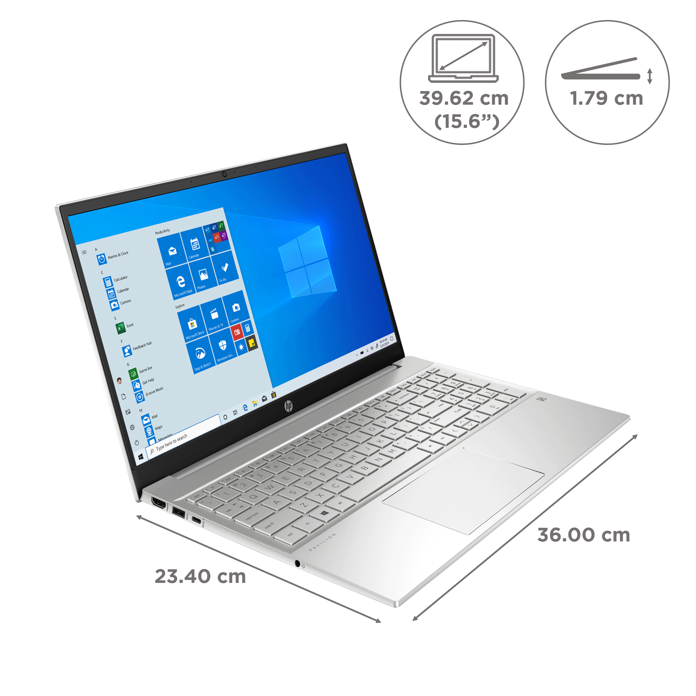 HP Pavilion 15-eg1000TX Intel Core i5 11th Gen (15.6 inch, 16GB, 512GB, Windows 11, MS Office 2021, NVIDIA GeForce MX450 Graphics, FHD IPS Display, Natural Silver, 5ON50PA)_2