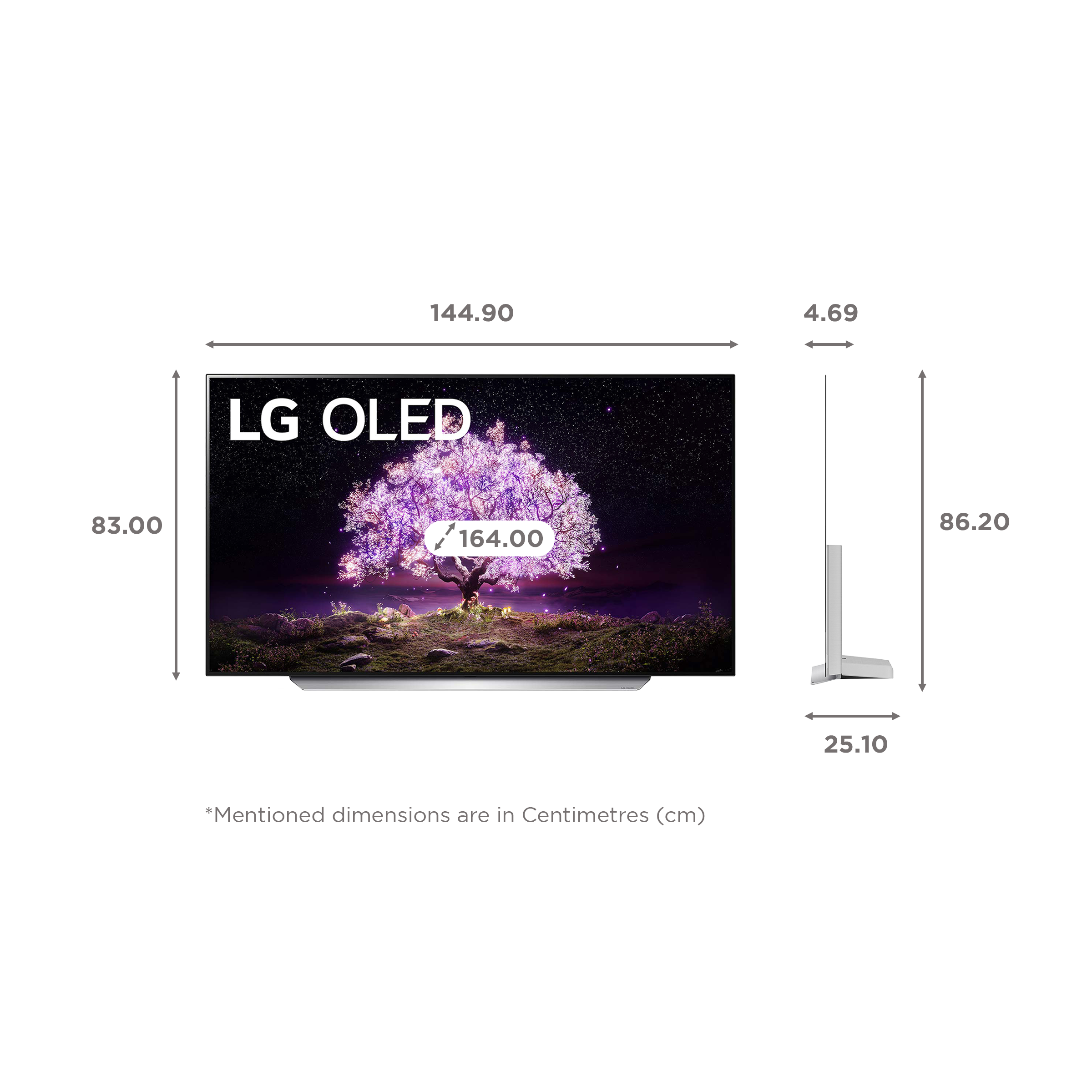 LG C1 164 cm (65 inch) OLED 4K Ultra HD WebOS TV with Alexa Compatibility_2
