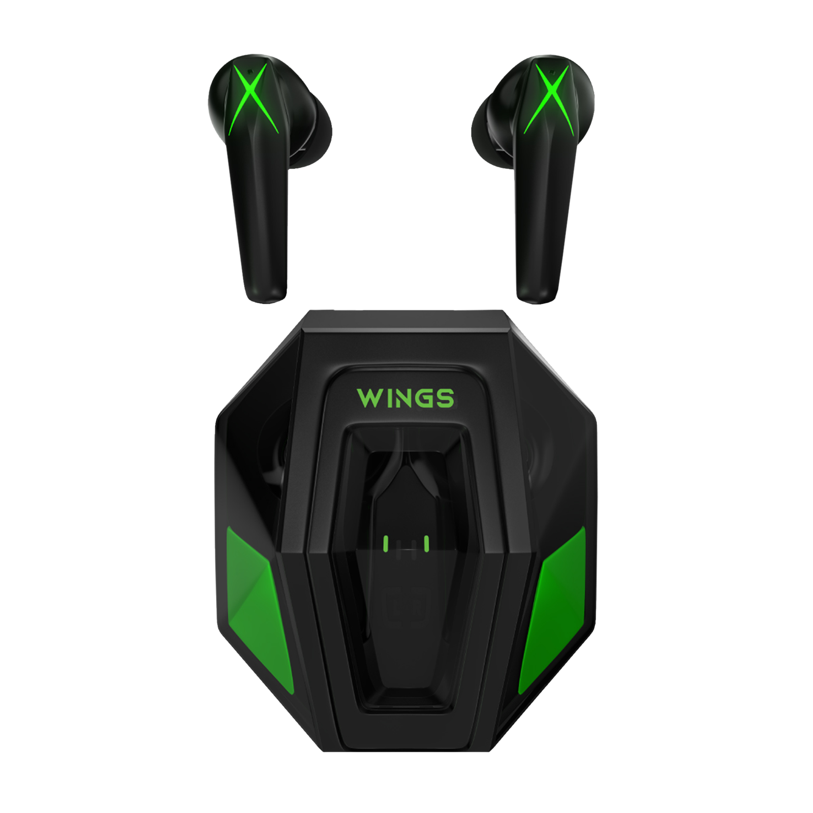 Wings X-Fire TWS Earbuds (IPX5 Water & Sweat Resistant, Dedicated Game Mode, Black)
