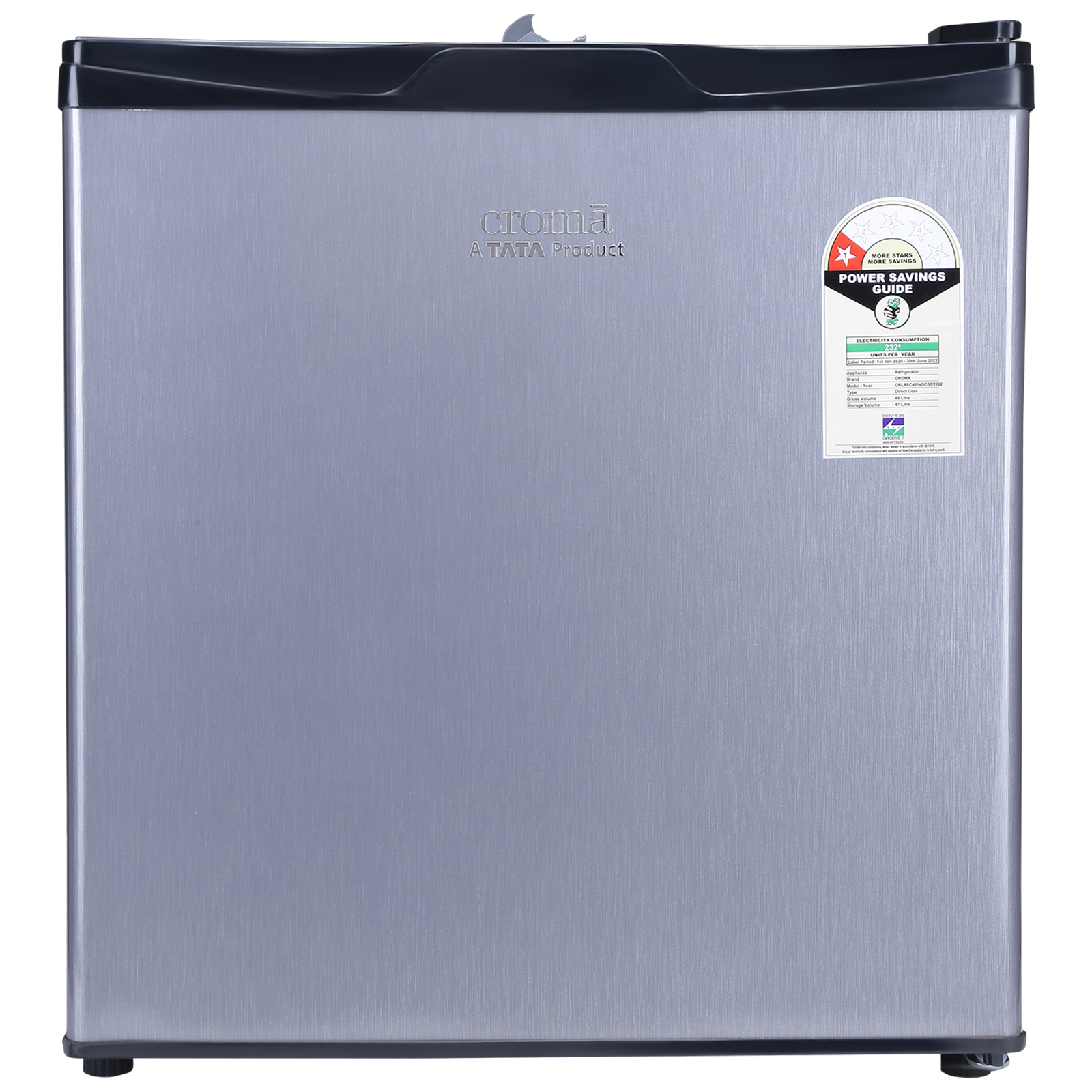 Croma 49 Litres 1 Star Direct Cool Single Door Refrigerator with Stabilizer Free Operation (CRLRFC401sDC50, Hairline Silver)_1