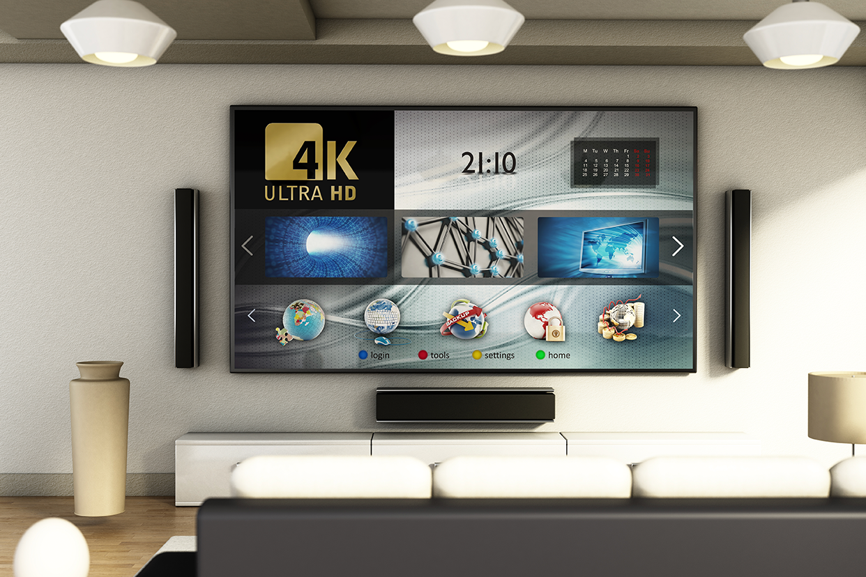 4K Tv on the wall 4K Tv on the wall