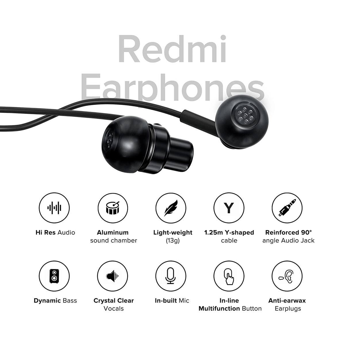 redmi bhr4205in wired earphone black