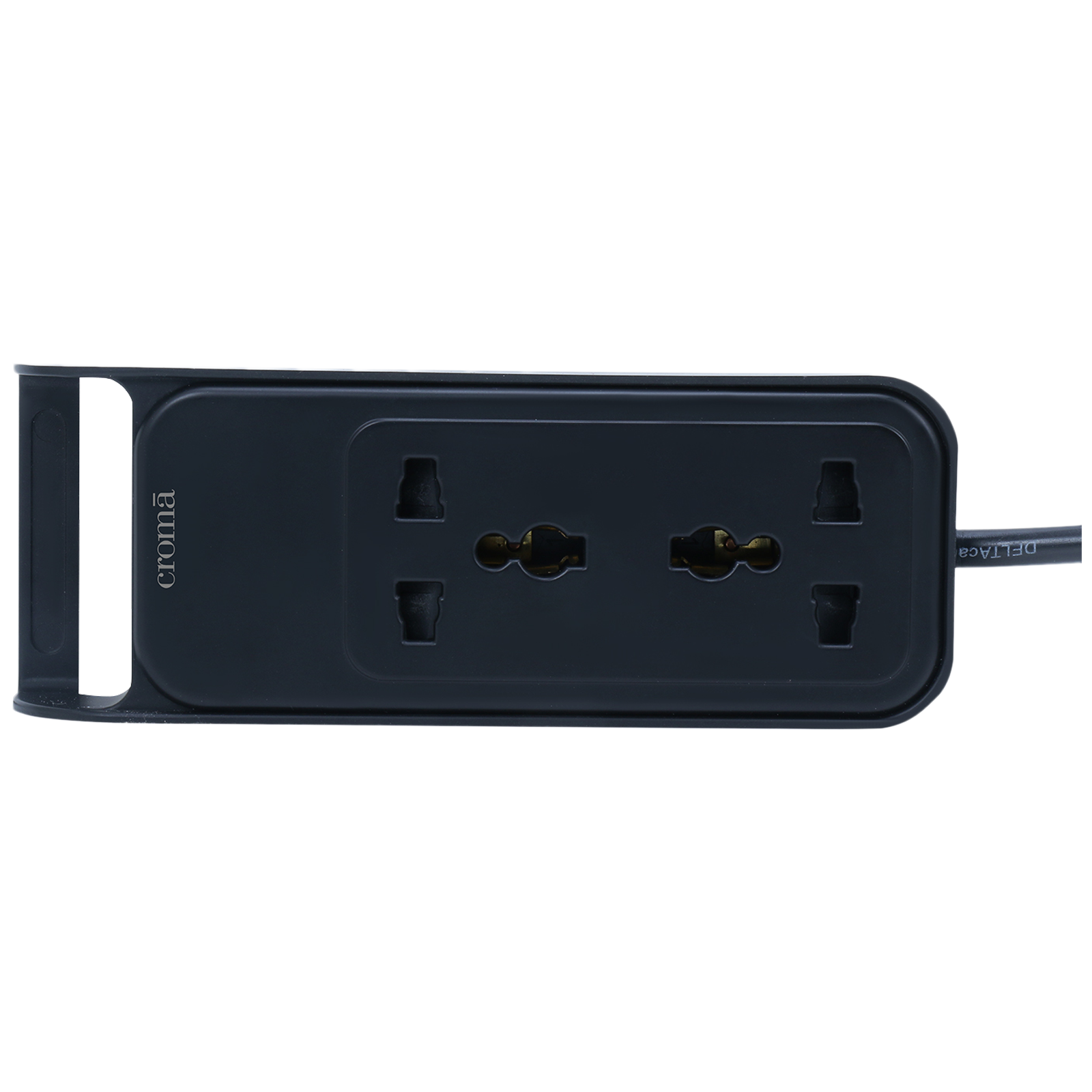 Croma 6 Amps 2 Sockets Surge Protector (0.8 Meters, Safety Shutters in Socket, CRSP2WMSPA264301, Black)_1
