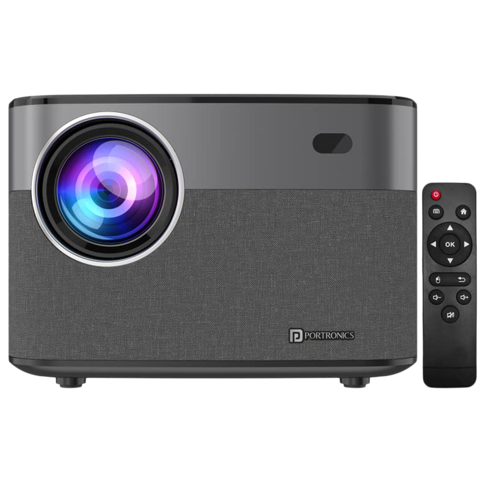 PORTRONICS Beem 300 Full HD LED Projector (300 Lumens, HDMI + USB, Hi-Fi Sound, POR 282, Black)