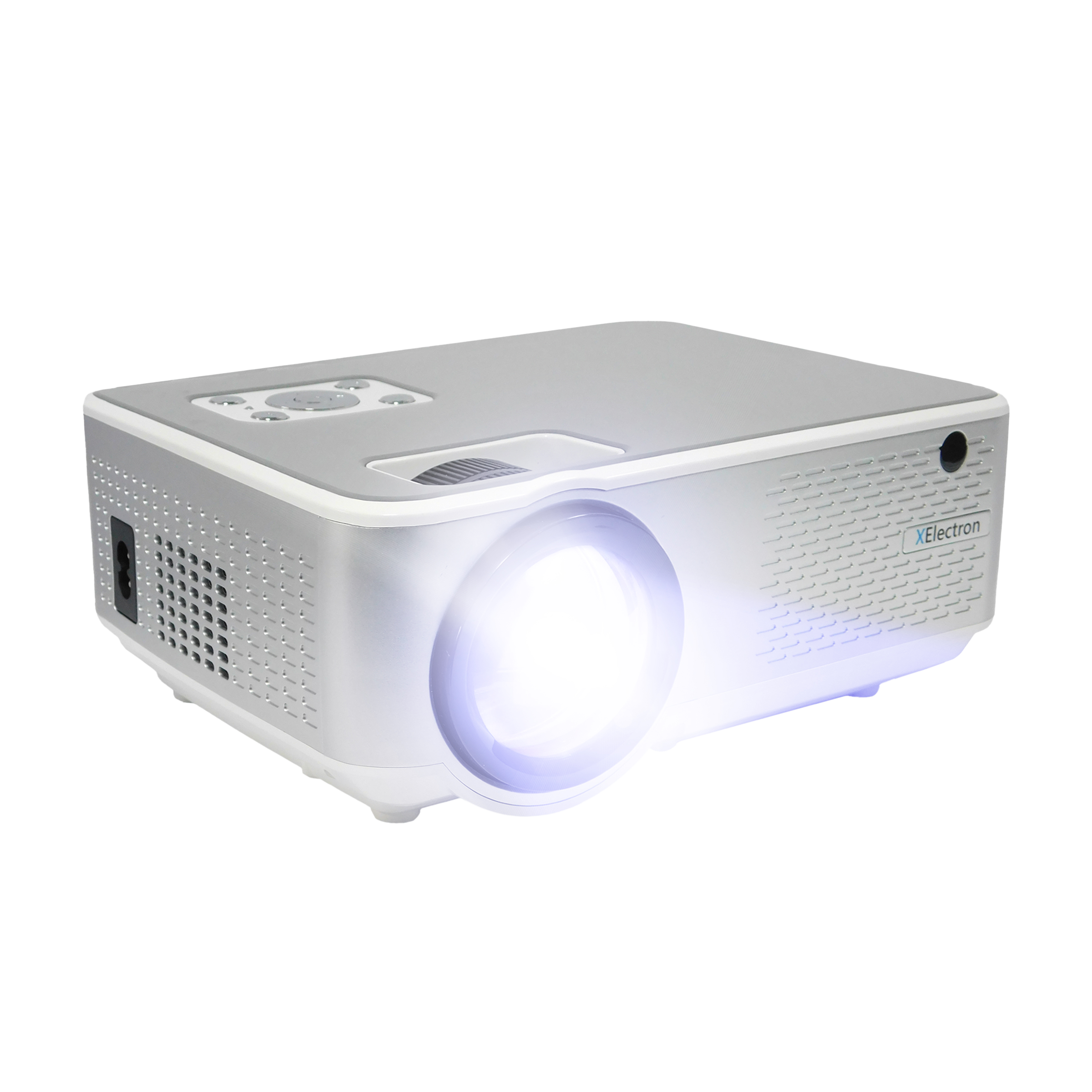 XElectron C9 Standard Full HD LED Projector (3800 Lumens, USB + HDMI + AV + VGA Ports, 1080p Support, White)