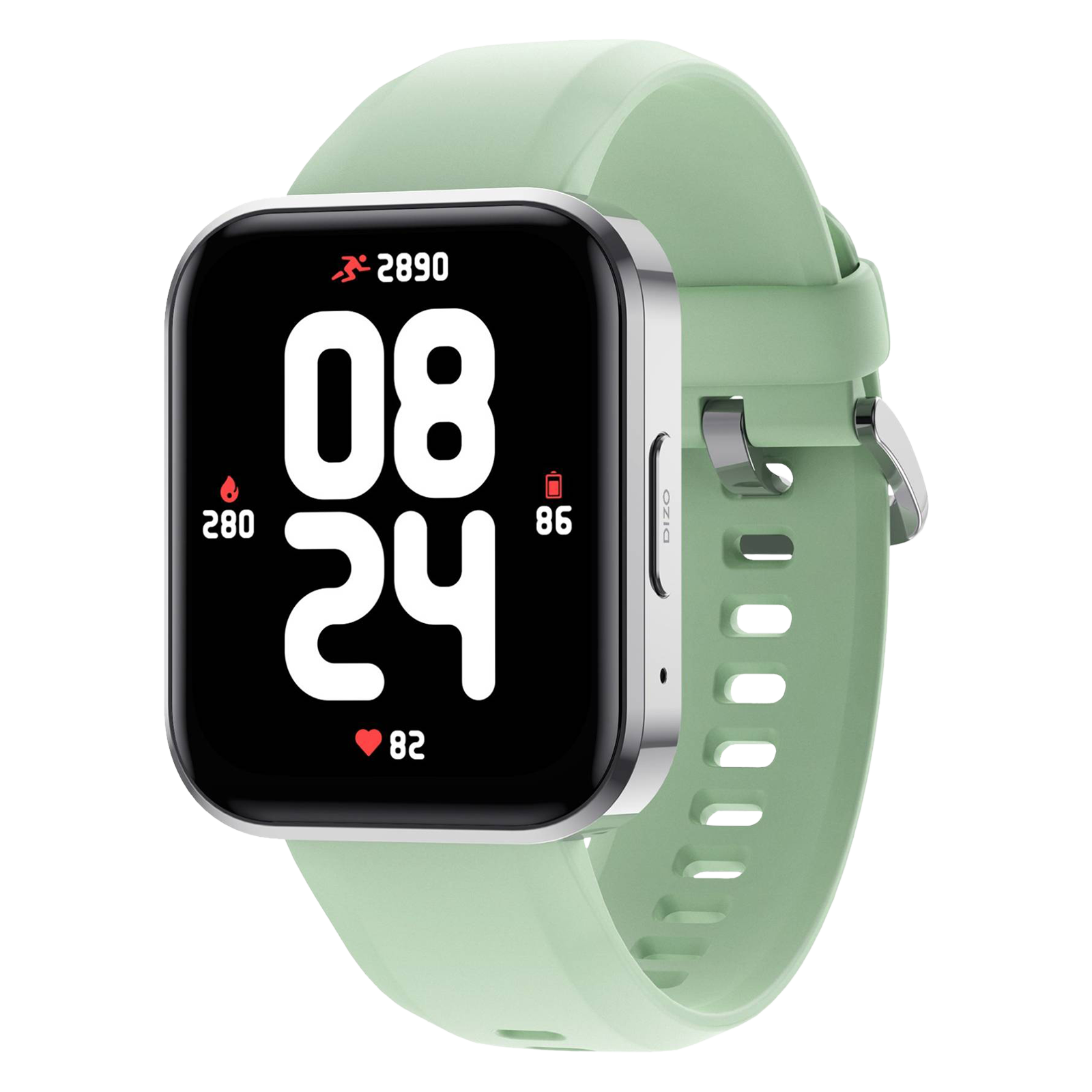 DIZO D Talk DW32051 Smartwatch with Bluetooth Calling (45.7mm Display, Water Resistant, Light Green Strap)_1
