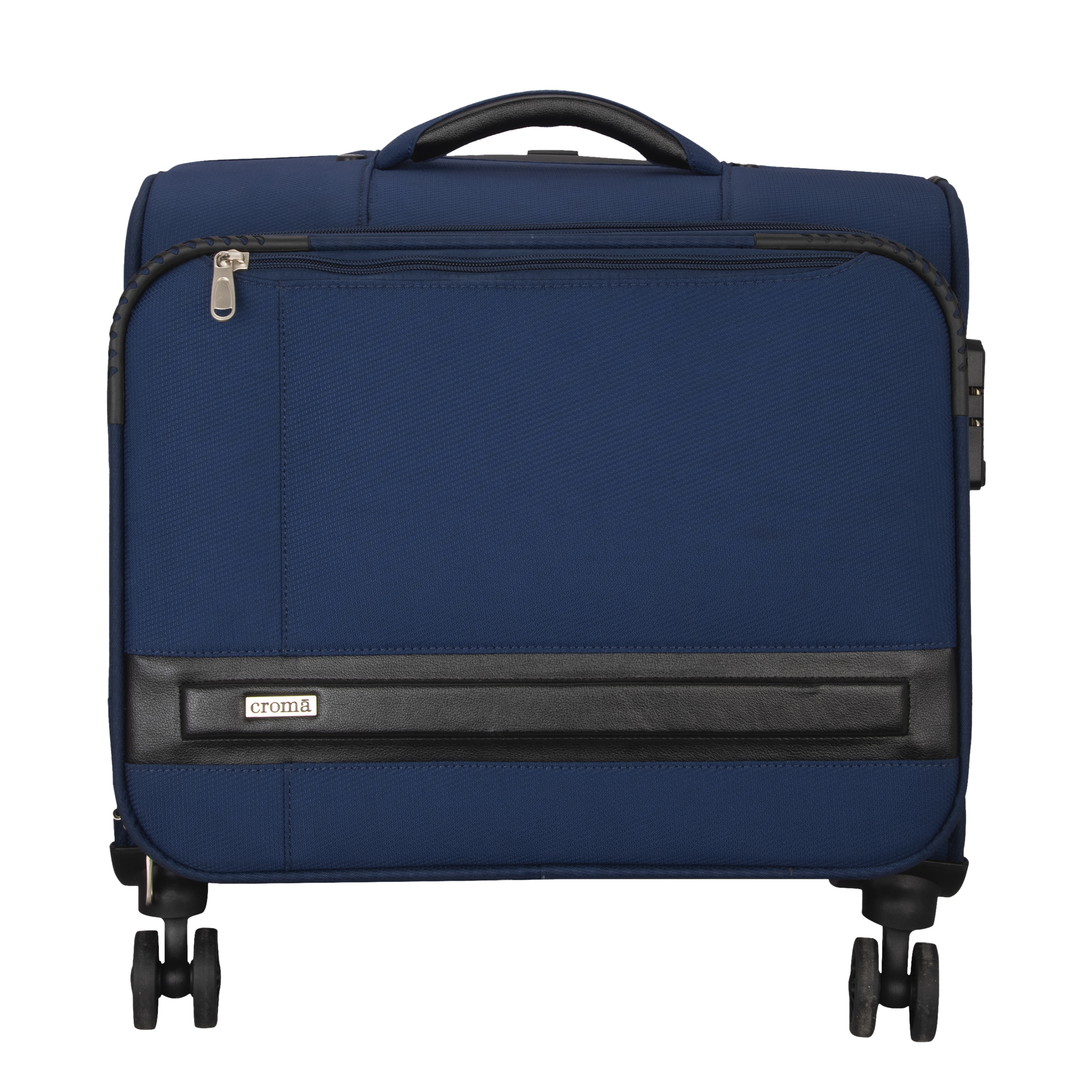 Croma Laptop Trolley Bag (Cabin Size, 360-Degree Wheels, CRSTT14TBA264402, Navy Blue)_1