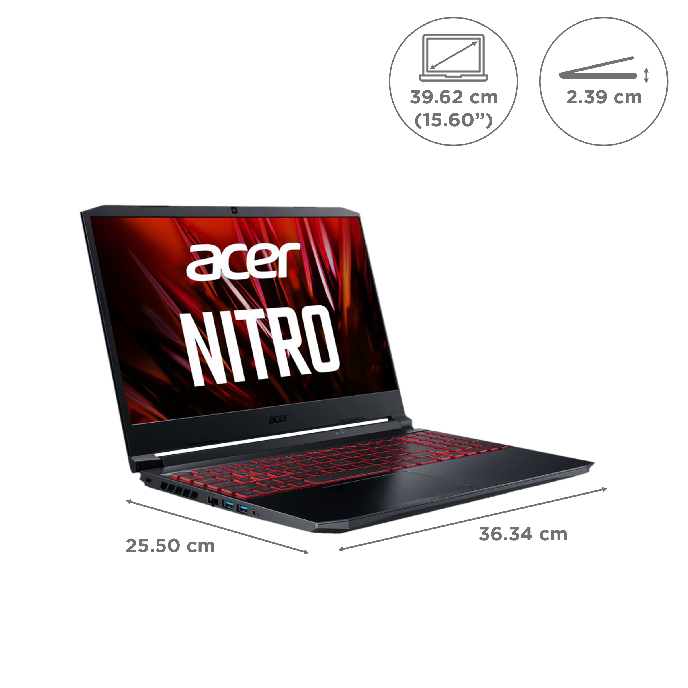 Acer Nitro 5 Intel Core i7 11th Gen (15.6 inch, 16GB, 512GB, Windows 11 Home, NVIDIA RTX 3050 Ti, LED-Backlit Display, Shale Black, UN.QEQSI.012)_2