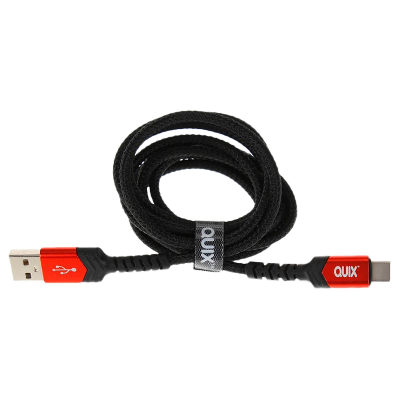 Quix 1.5 Meter USB 3.2 (Type-A) to USB 3.2 (Type-C) Power/Charging and Data Transfer USB Cable (Shielded, QC3AC1001BK, Black)