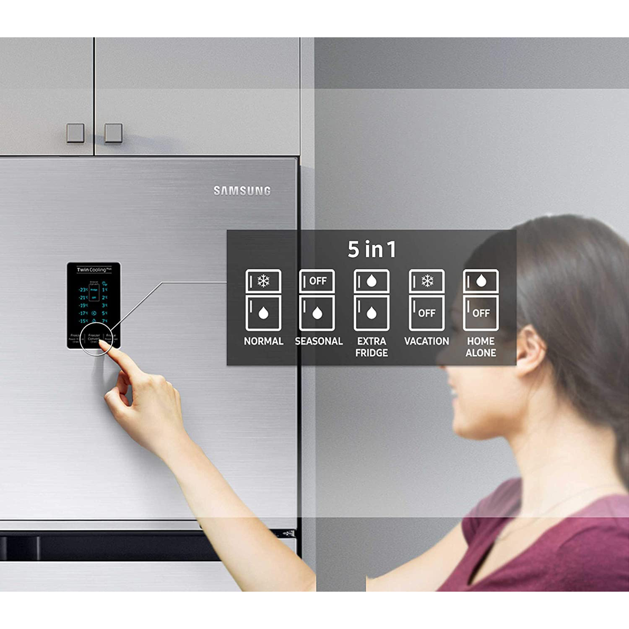 samsung 345 l 3 star frost free double door refrigerator