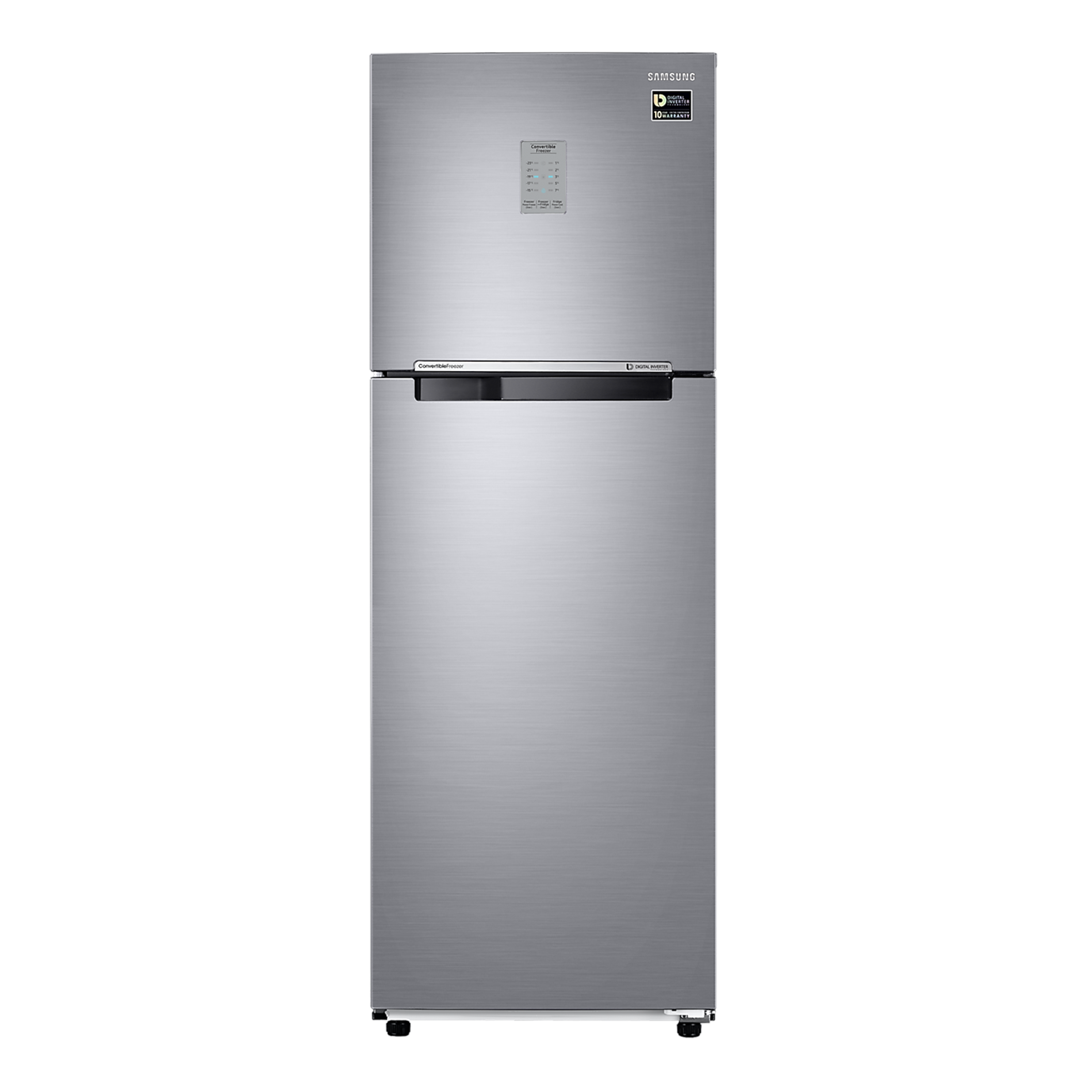 

SAMSUNG 275 Litres 3 Star Frost Free Double Door Convertible Refrigerator with Twin Cooling Plus Technology (RT30T3743S9/HL, Refined Inox), No color