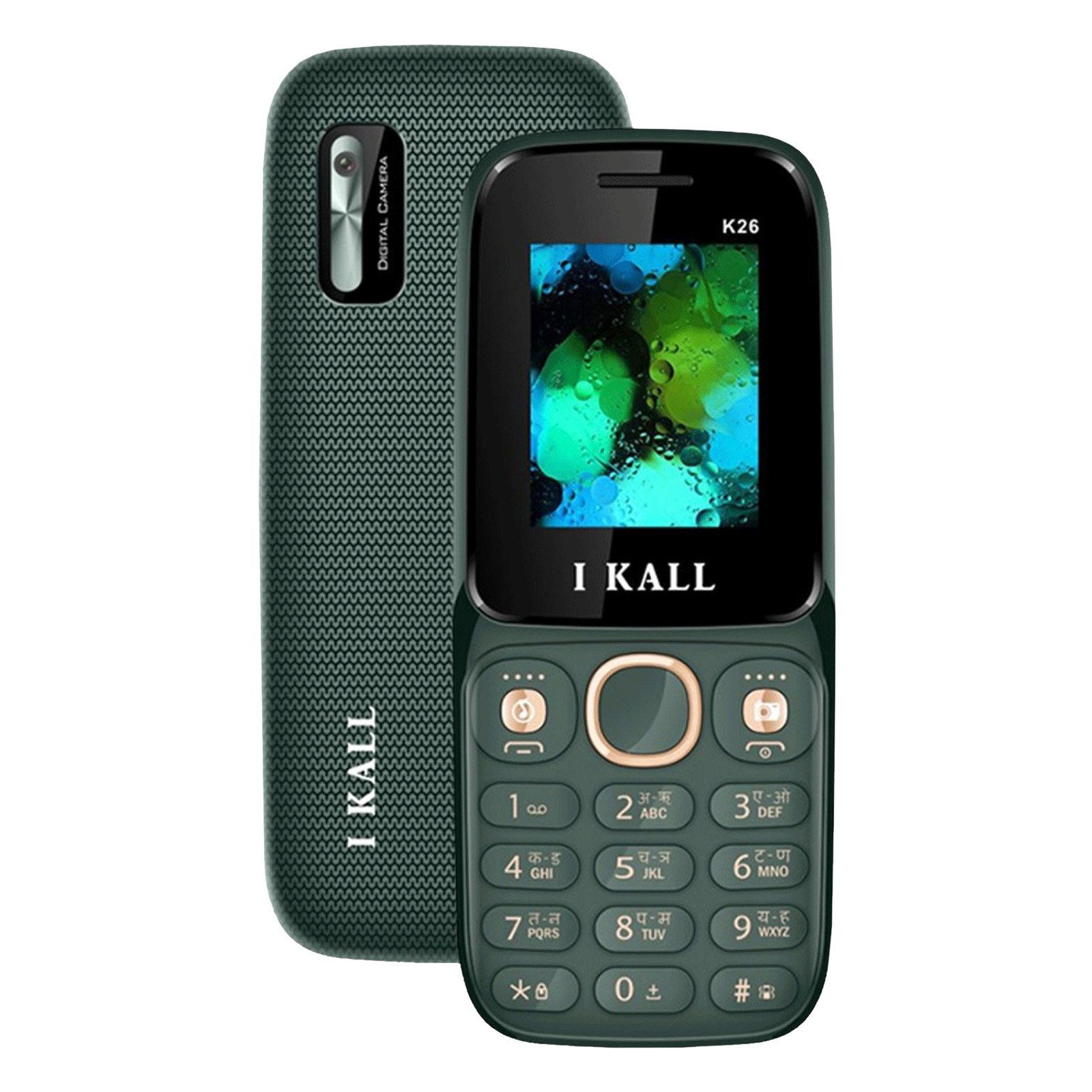 

I KALL K26 (32MB, Dual SIM, Rear Camera, Green), No color