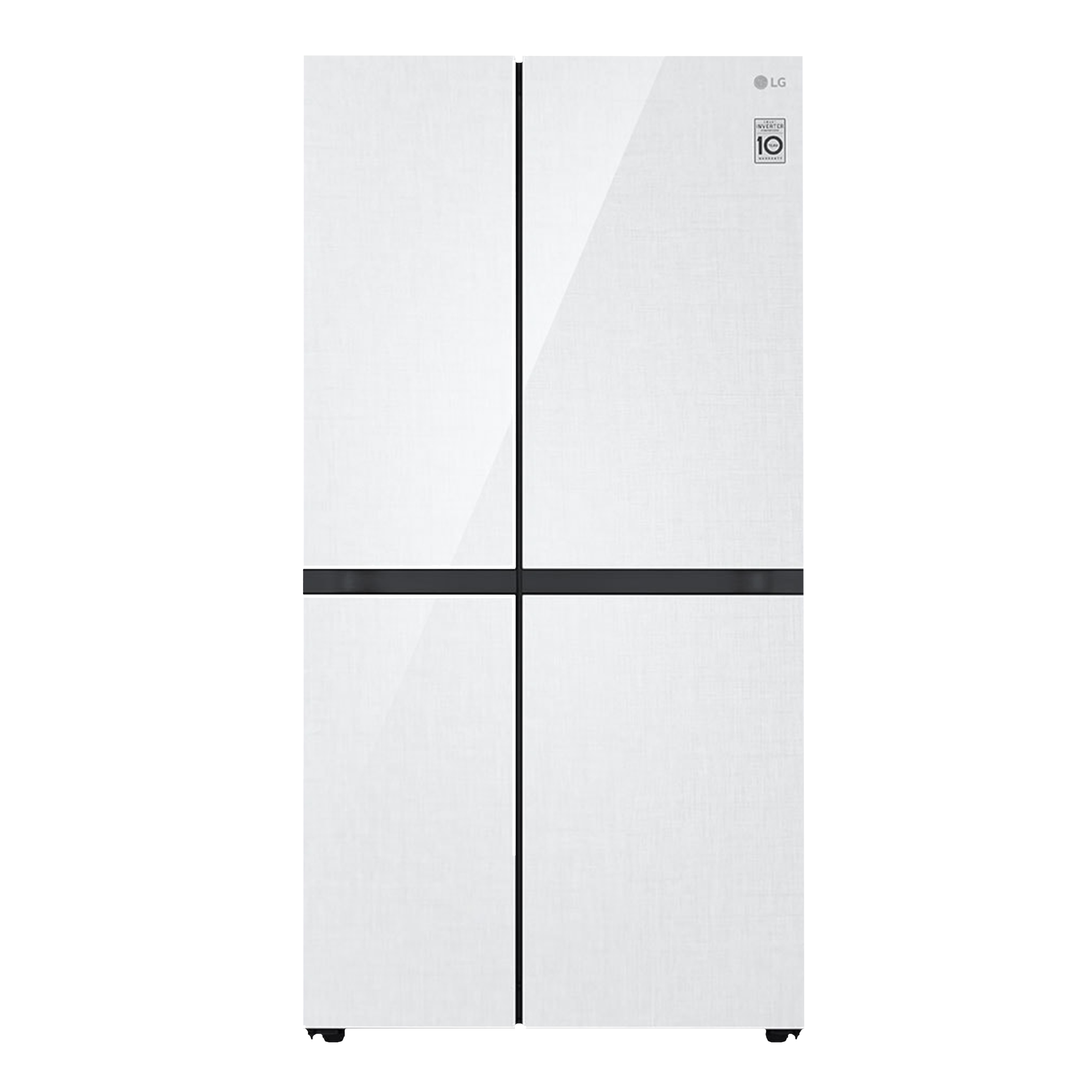 LG 694 Litres Frost Free Side by Side Refrigerator with Multi Air Flow Technology (GC-B257UGLW.ALWQEB, Linen White)_1