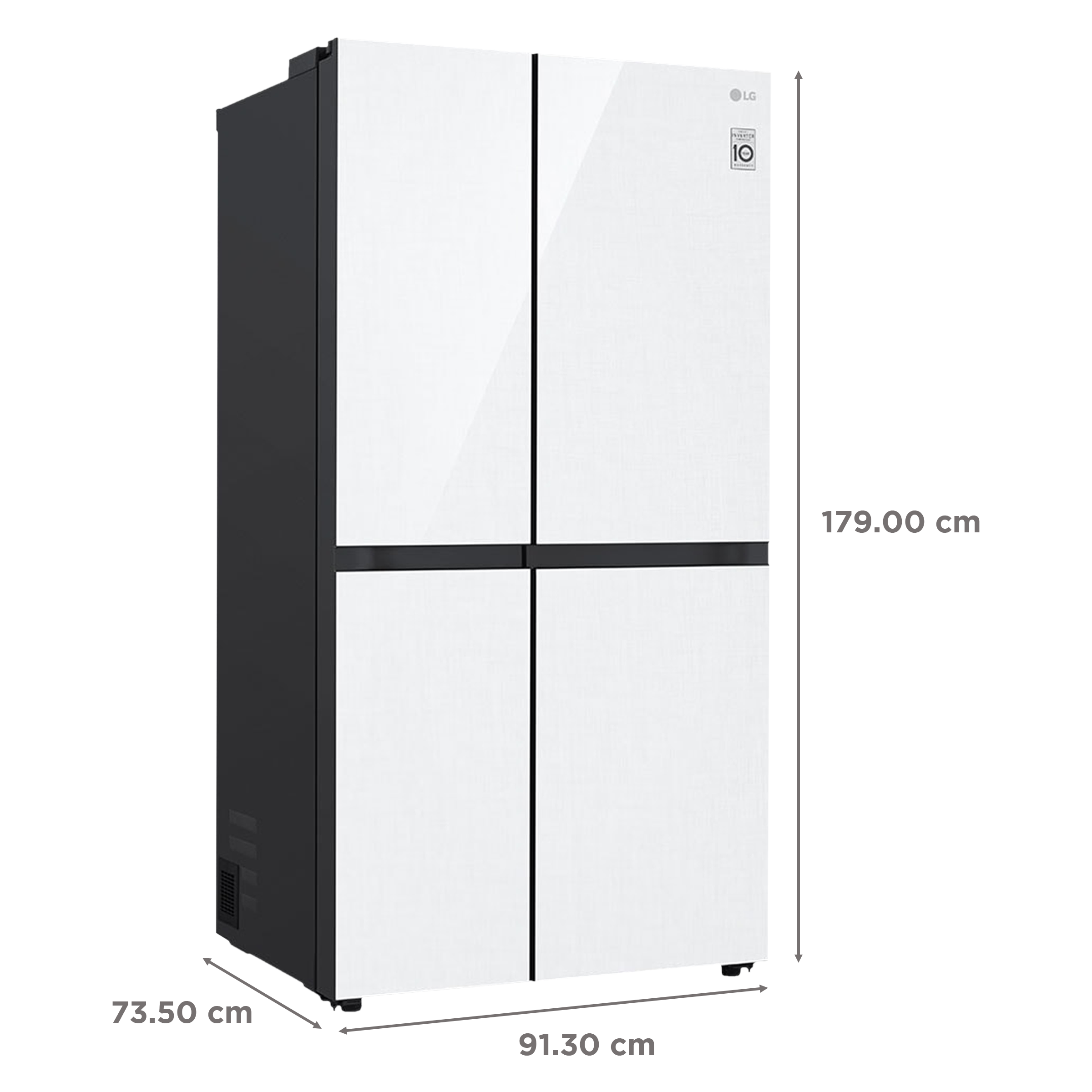 LG 694 Litres Frost Free Side by Side Refrigerator with Multi Air Flow Technology (GC-B257UGLW.ALWQEB, Linen White)_3