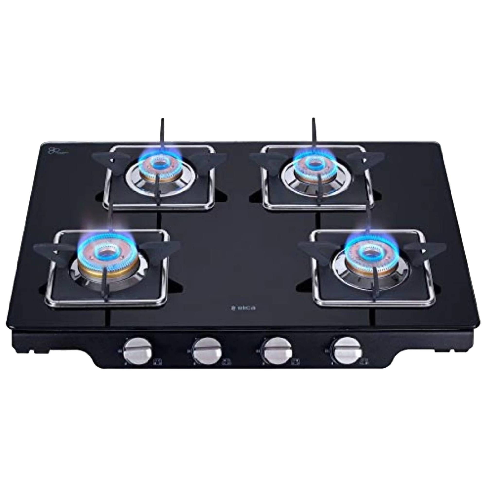 Elica Patio 469 SPF Series 4 Burner Cooktop (Square Enameled Grid Supports, Black)_1
