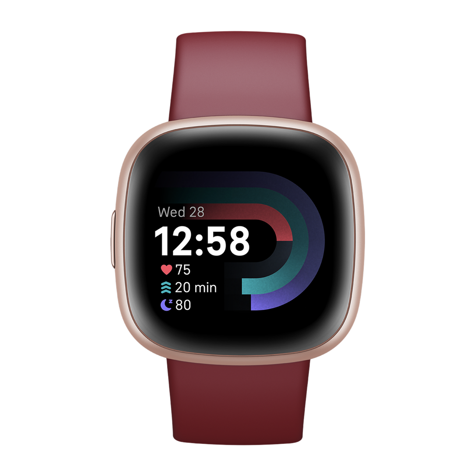 Fitbit Versa 4 Smartwatch with Activity Tracker (40.1mm Display, Water Resistant, Beet Juice Strap)_1