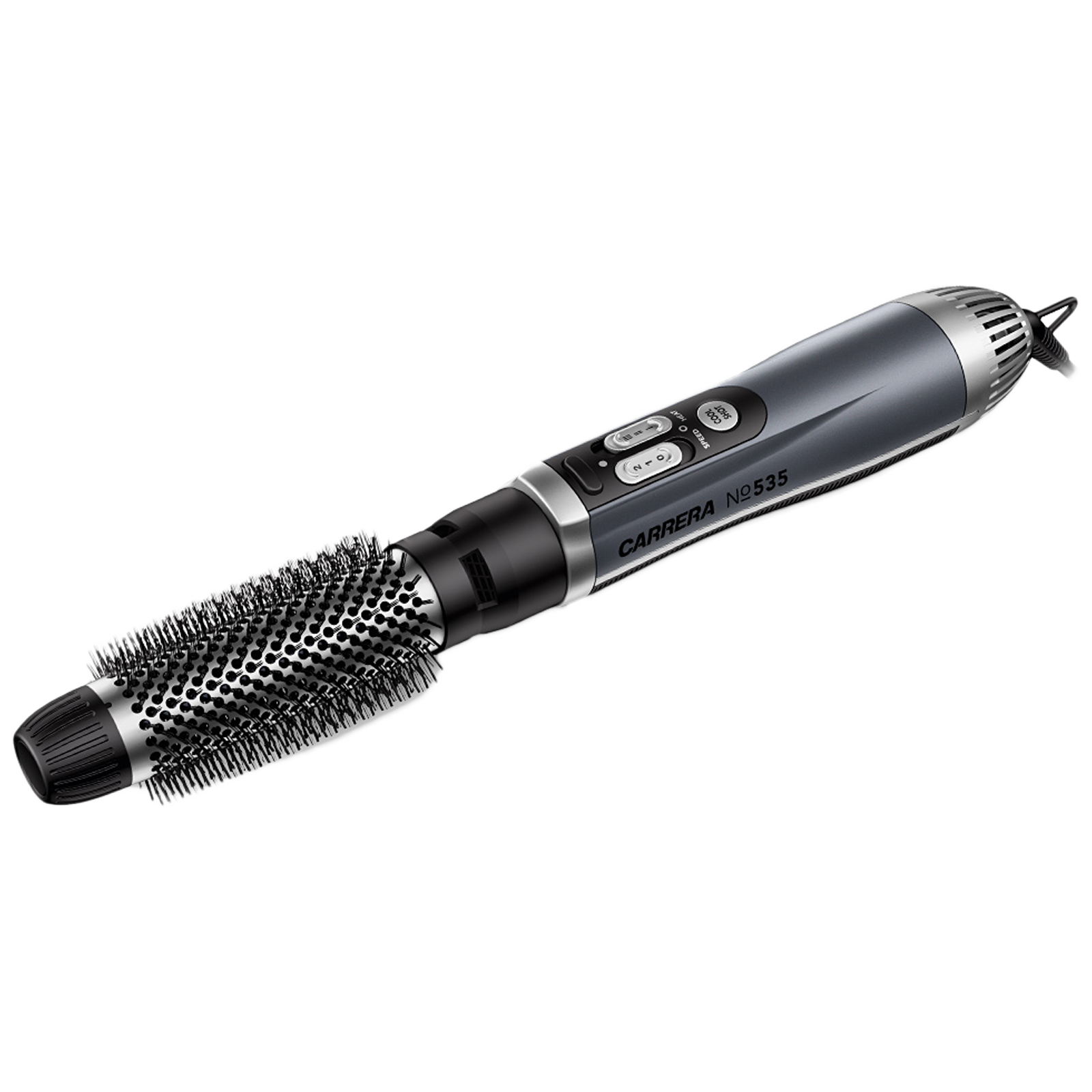 Carrera 2-In-1 Multi Hair Styler (3 Attachments, Ceramic Coated Round Brush, CRR 535, Grey)