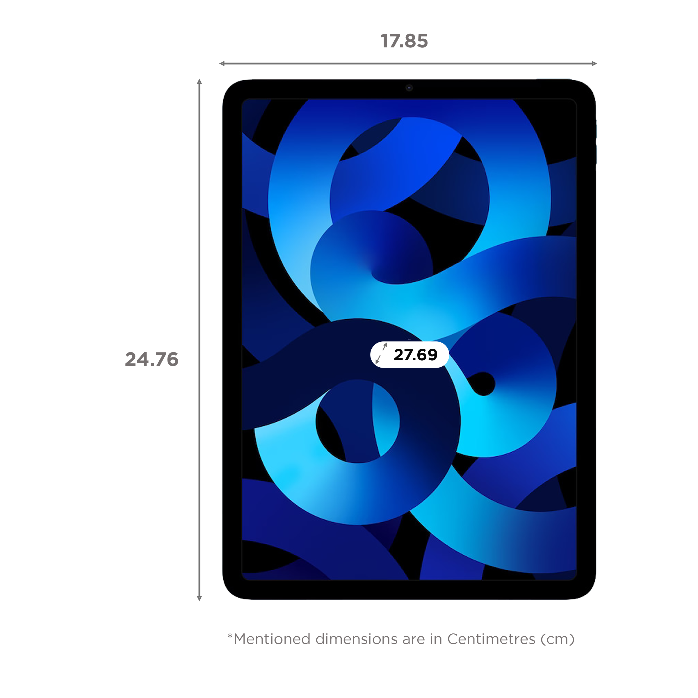 Apple iPad Air 5th Generation Wifi (10.9 Inch, 256GB ROM, Blue, 2022 model)_2