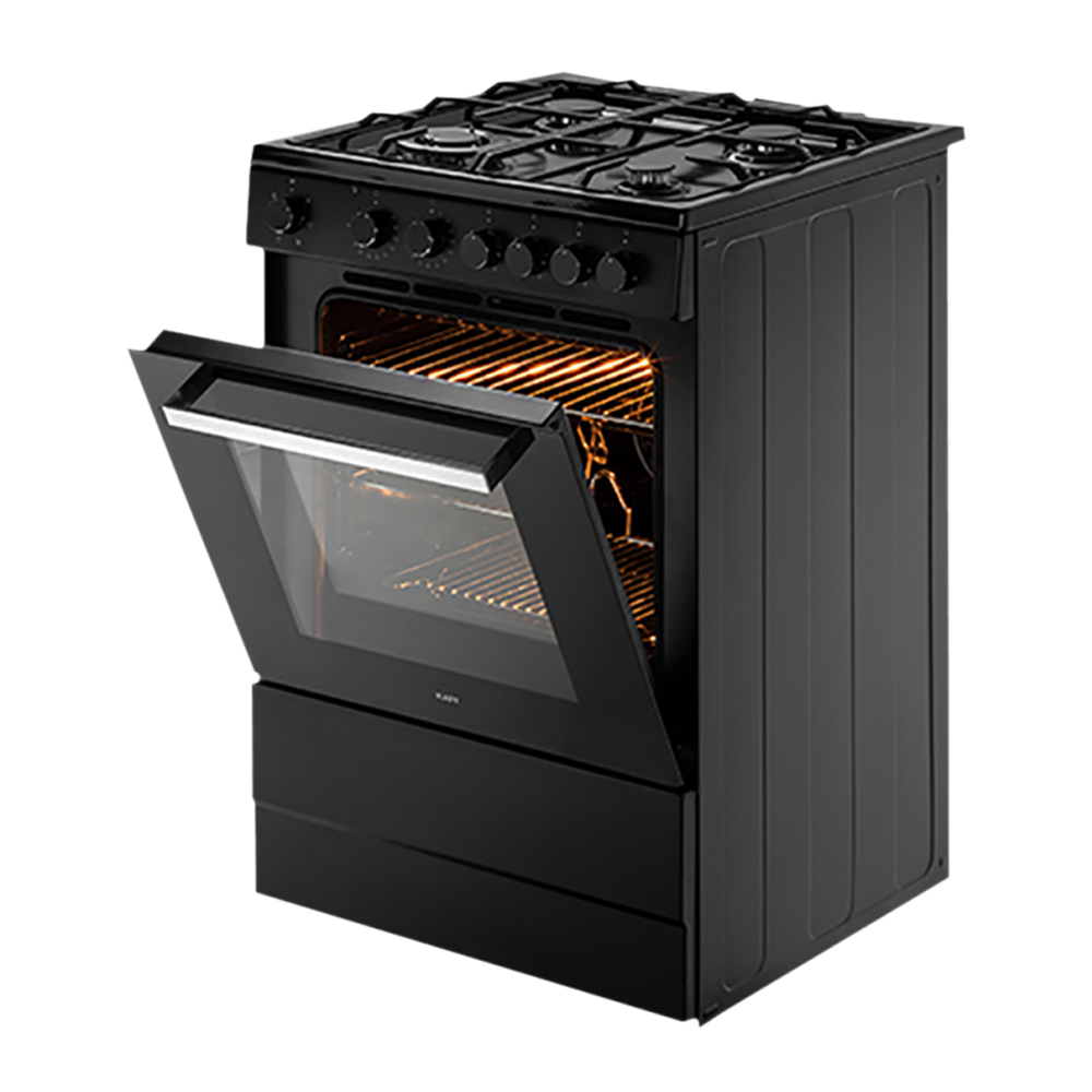 KAFF 60 Litres 4 Burner Cooking Range with Electric Oven (KAB60, Black)_1