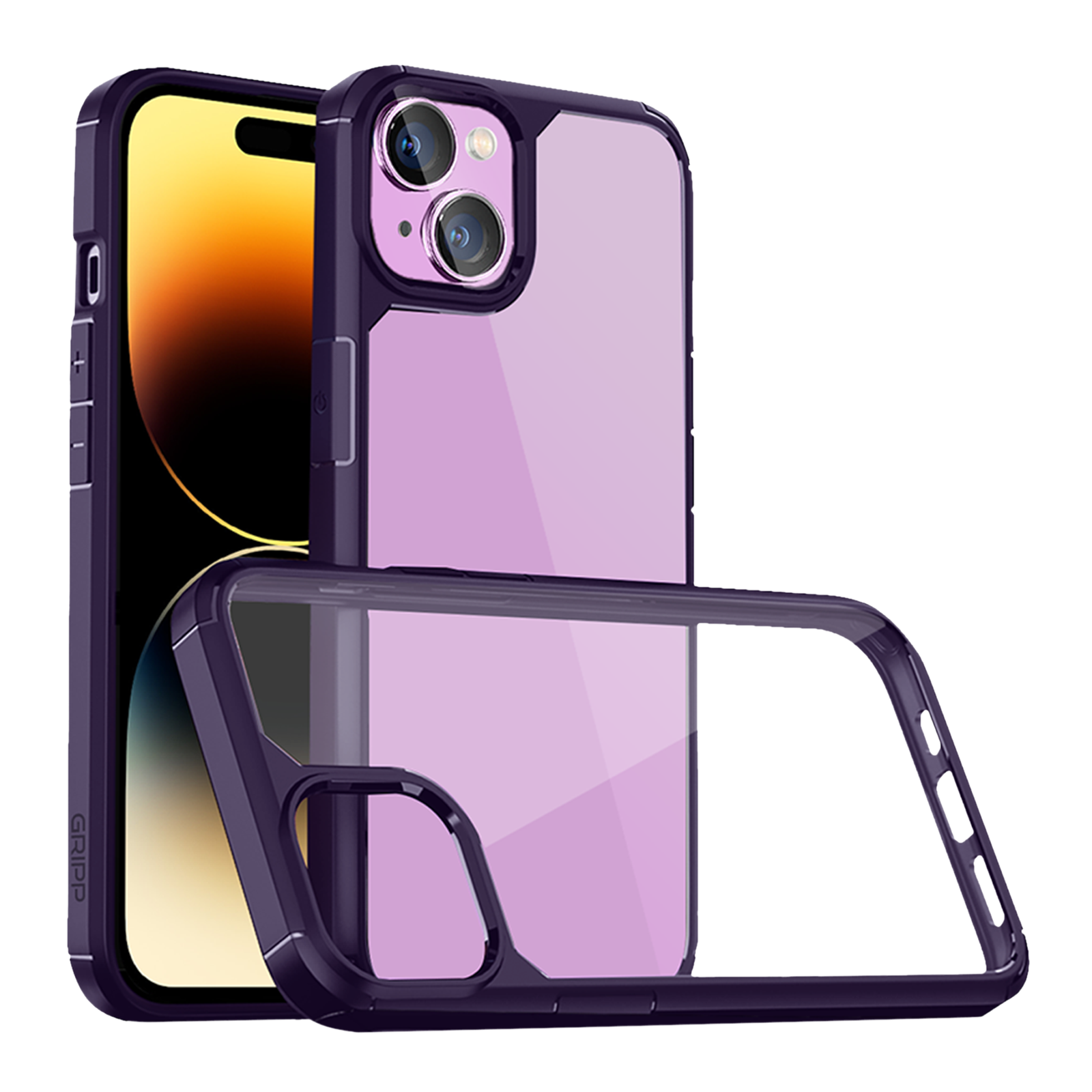 GRIPP Defender TPU/PC Back Case For iPhone 14 Plus (360 Full Protection, GR-IP14M-DFRPPL, Purple)_1