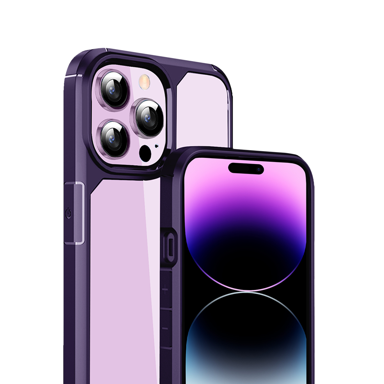 GRIPP Defender TPU/PC Back Case For iPhone 14 Pro (360 Full Protection, GR-IP14P-DFRPPL, Purple)_3