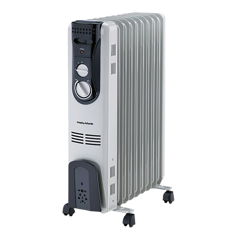 Morphy Richards OFR 900+ 2000 Watts Oil Filled Room Heater (Tip Over Safety Switch, 290110, White/Black)_2