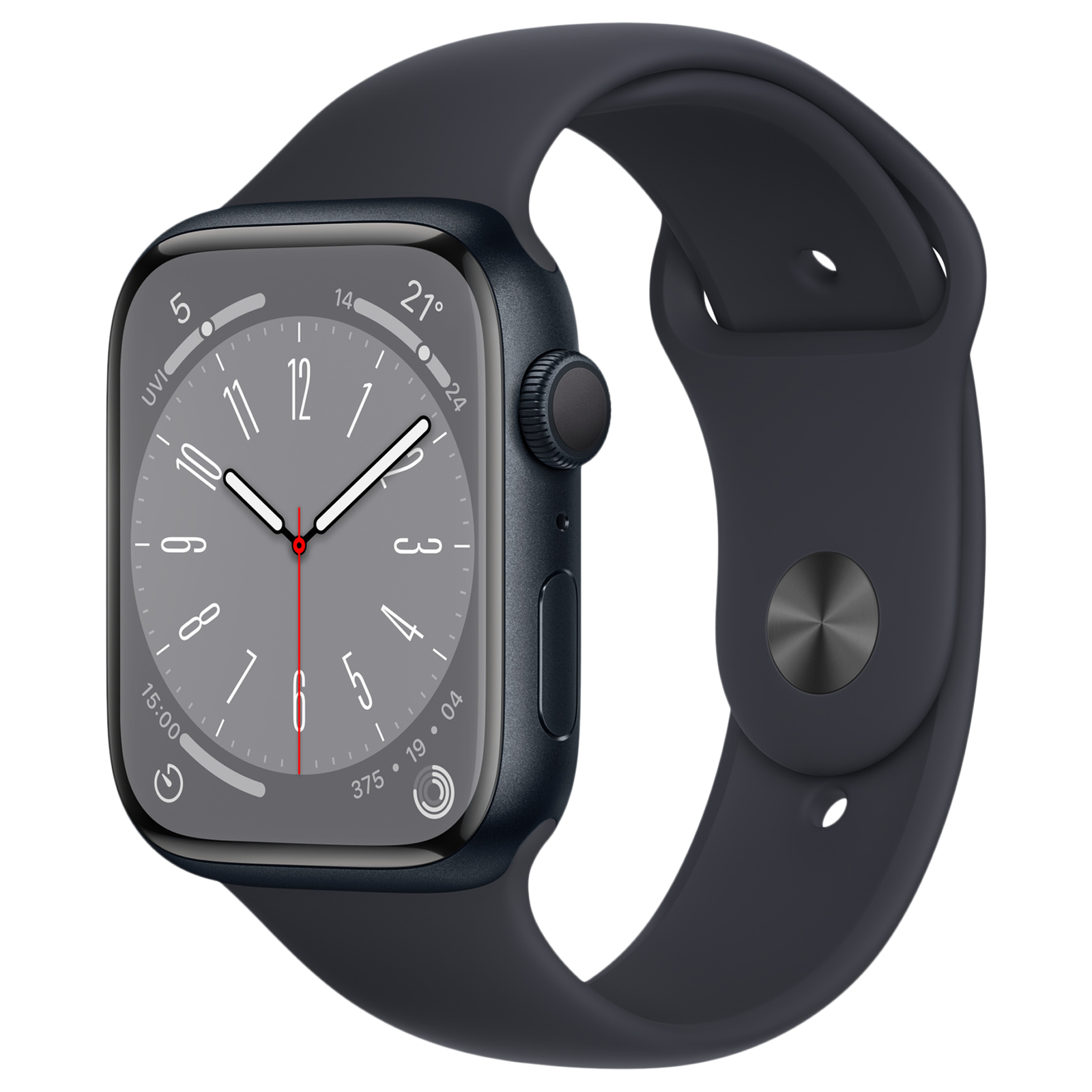 Apple Watch Series 8 with Sports Band (45mm Retina LTPO OLED Display, Midnight Aluminium Case)_4