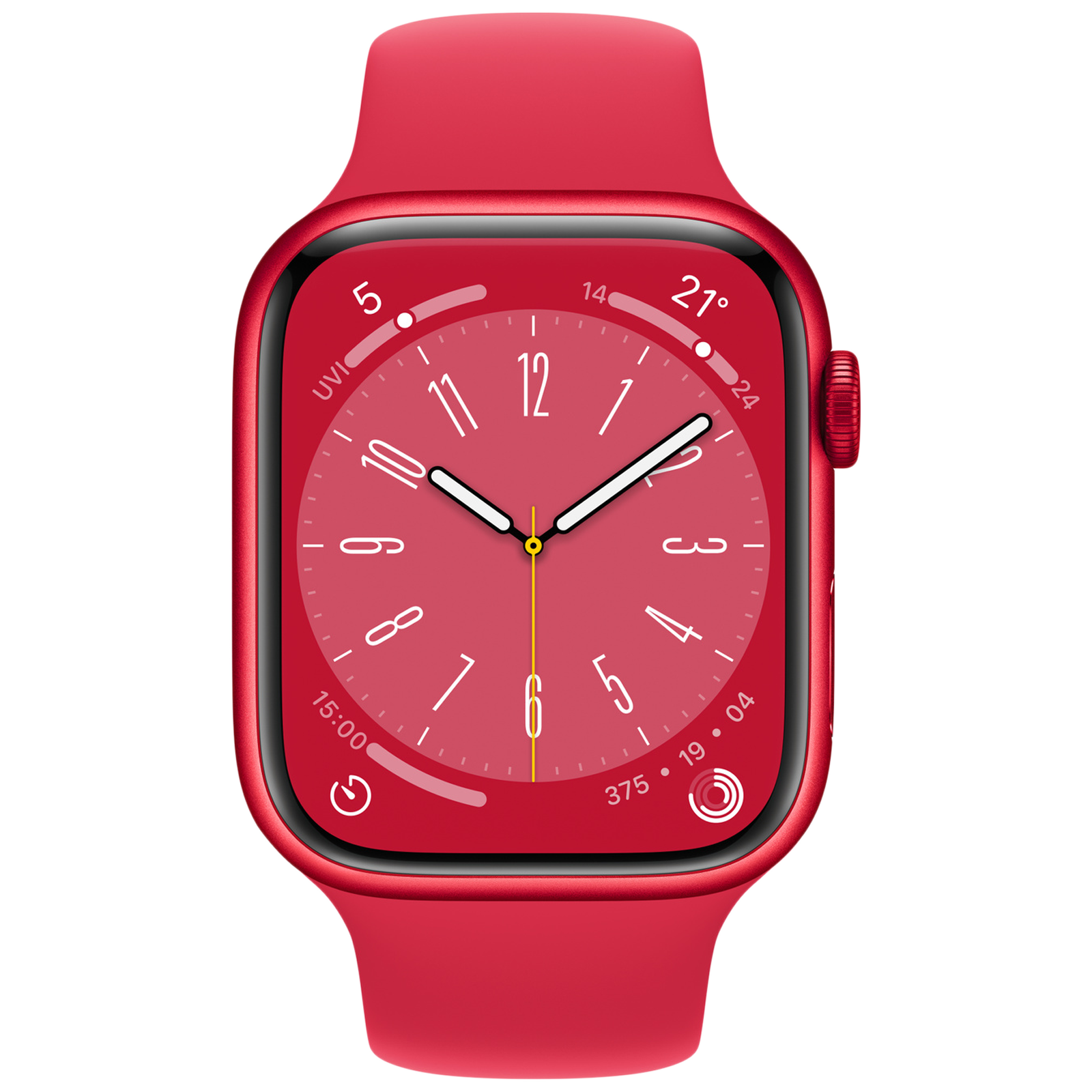 Apple Watch Series 8 with Sports Band (45mm Retina LTPO OLED Display, Red Aluminium Case)_1