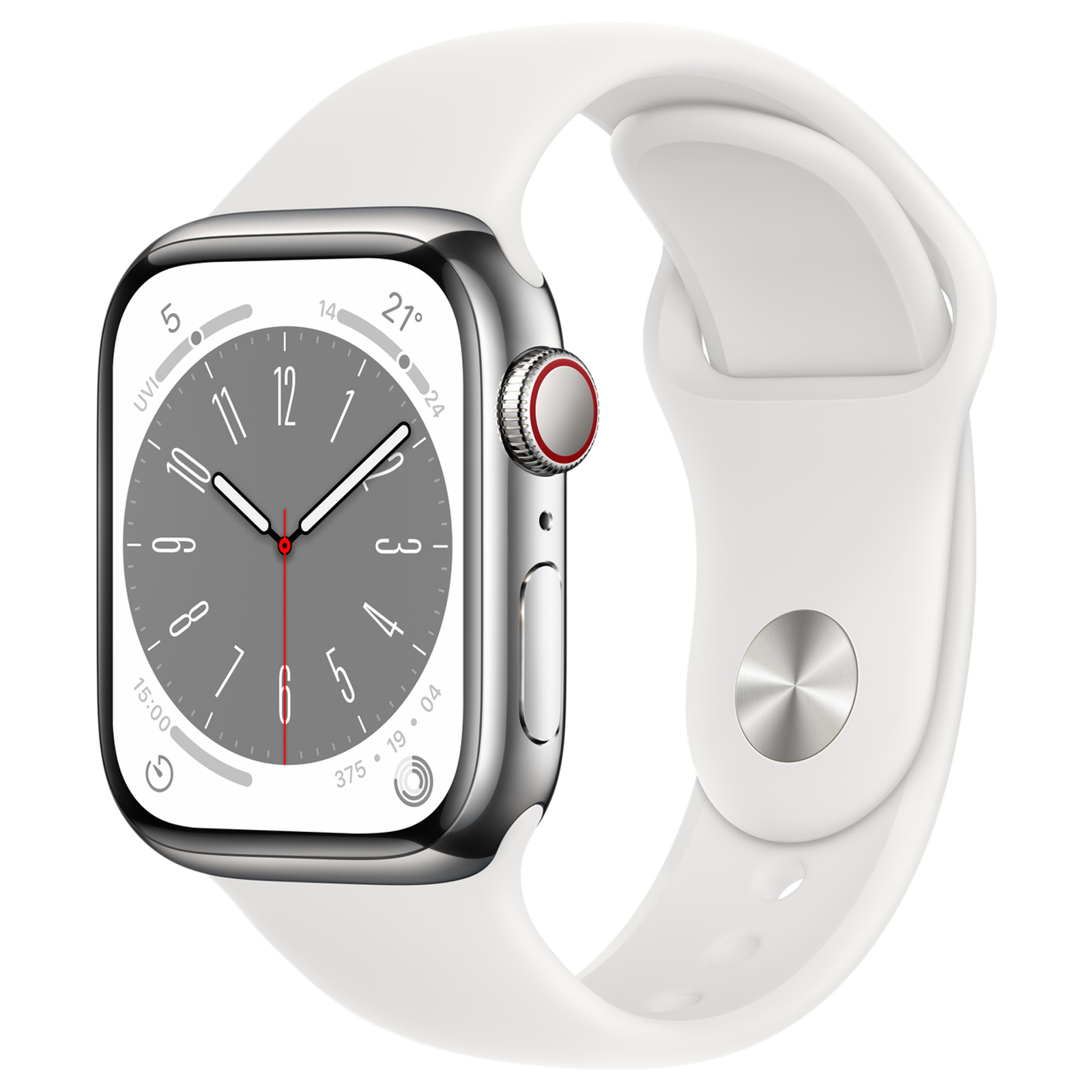Apple Watch Series 8 with Sports Band (41mm Retina LTPO OLED Display, Silver Stainless Steel Case)_4