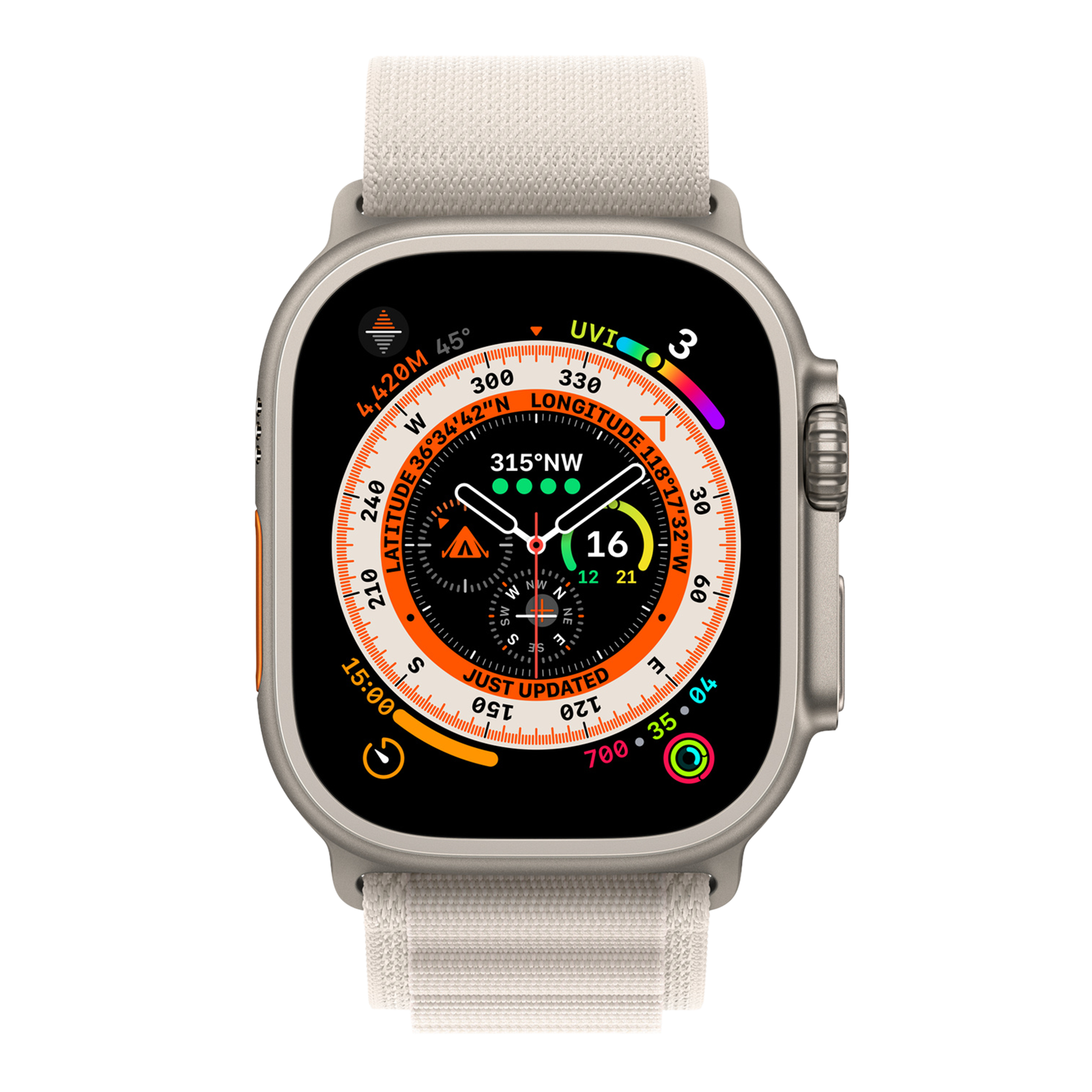 Apple Watch Ultra with Starlight Alpine Loop (49mm Retina LTPO OLED Display, Titanium Case)_1