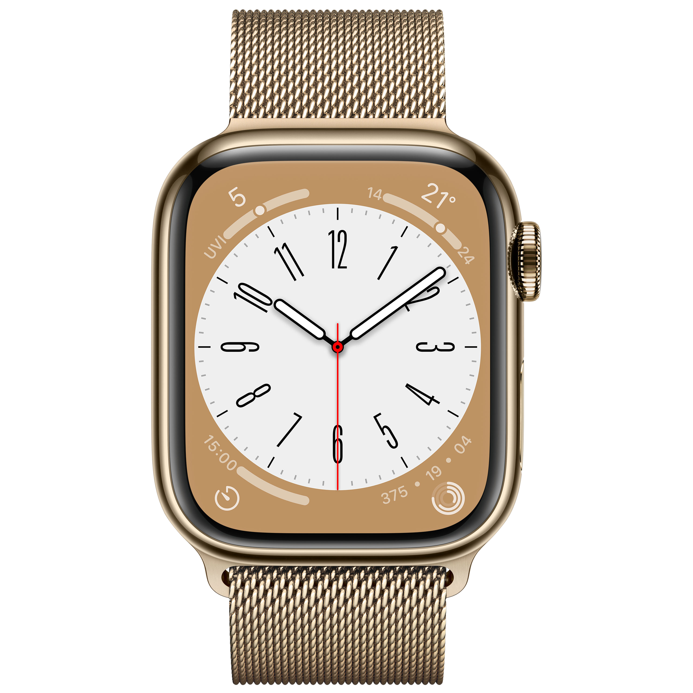 Apple Watch Series 8 with Milanese Loop (41mm Retina LTPO OLED Display, Gold Stainless Steel Case)_1