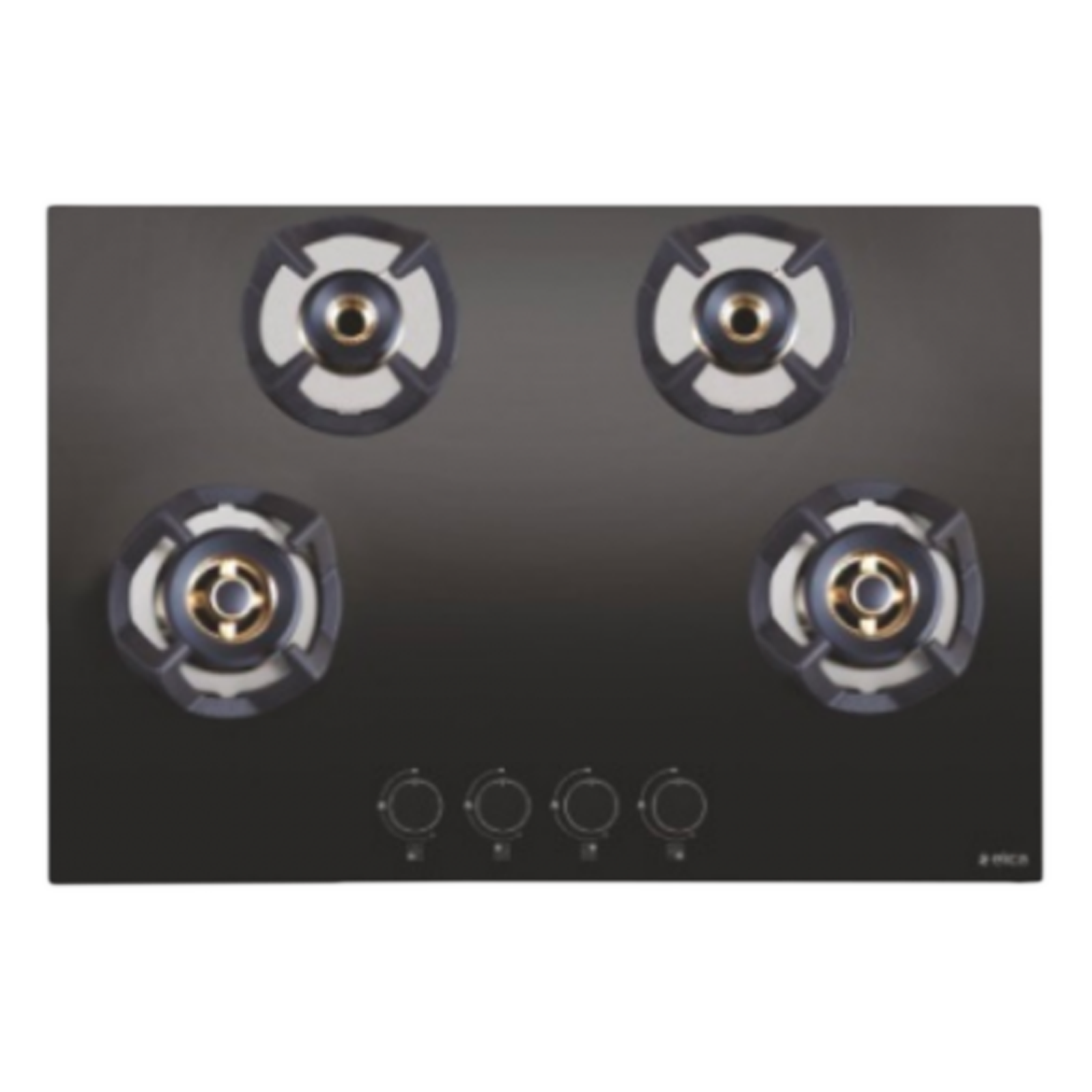 Elica Classic Flexi FB 75 DX 4 Burner Gas Hob (Round Metallic knob, Black)_1