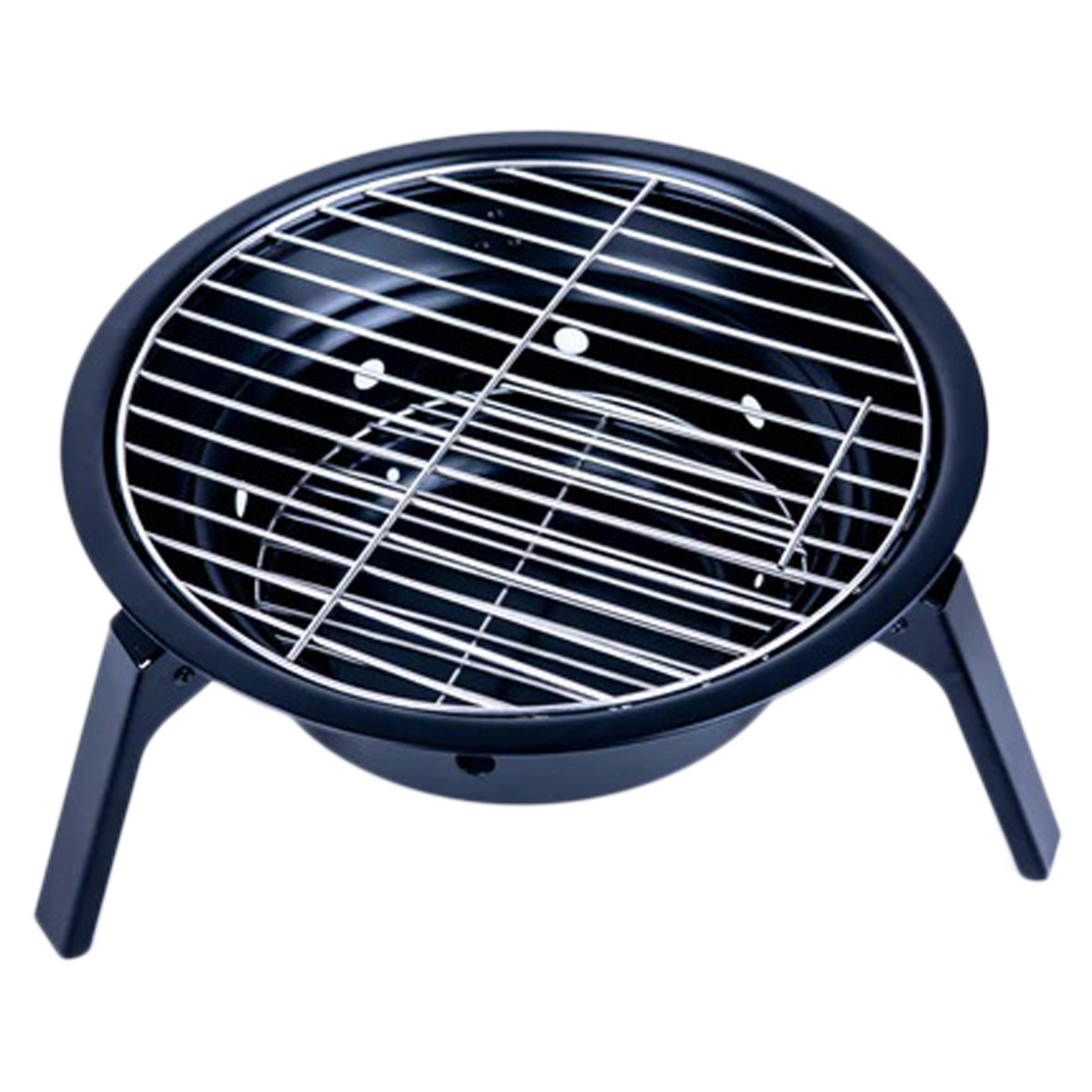 Peng Essential Foldable Charcoal Built-in Barbeque Grill (Flame Safety, Black)